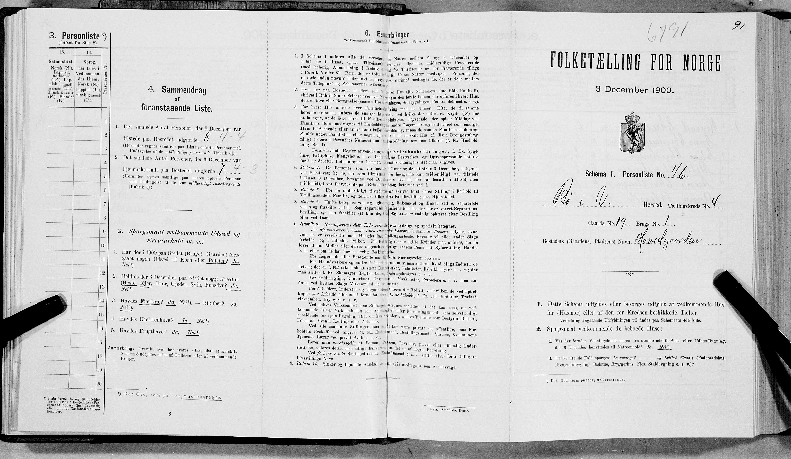 SAT, Folketelling 1900 for 1867 Bø herred, 1900, s. 501