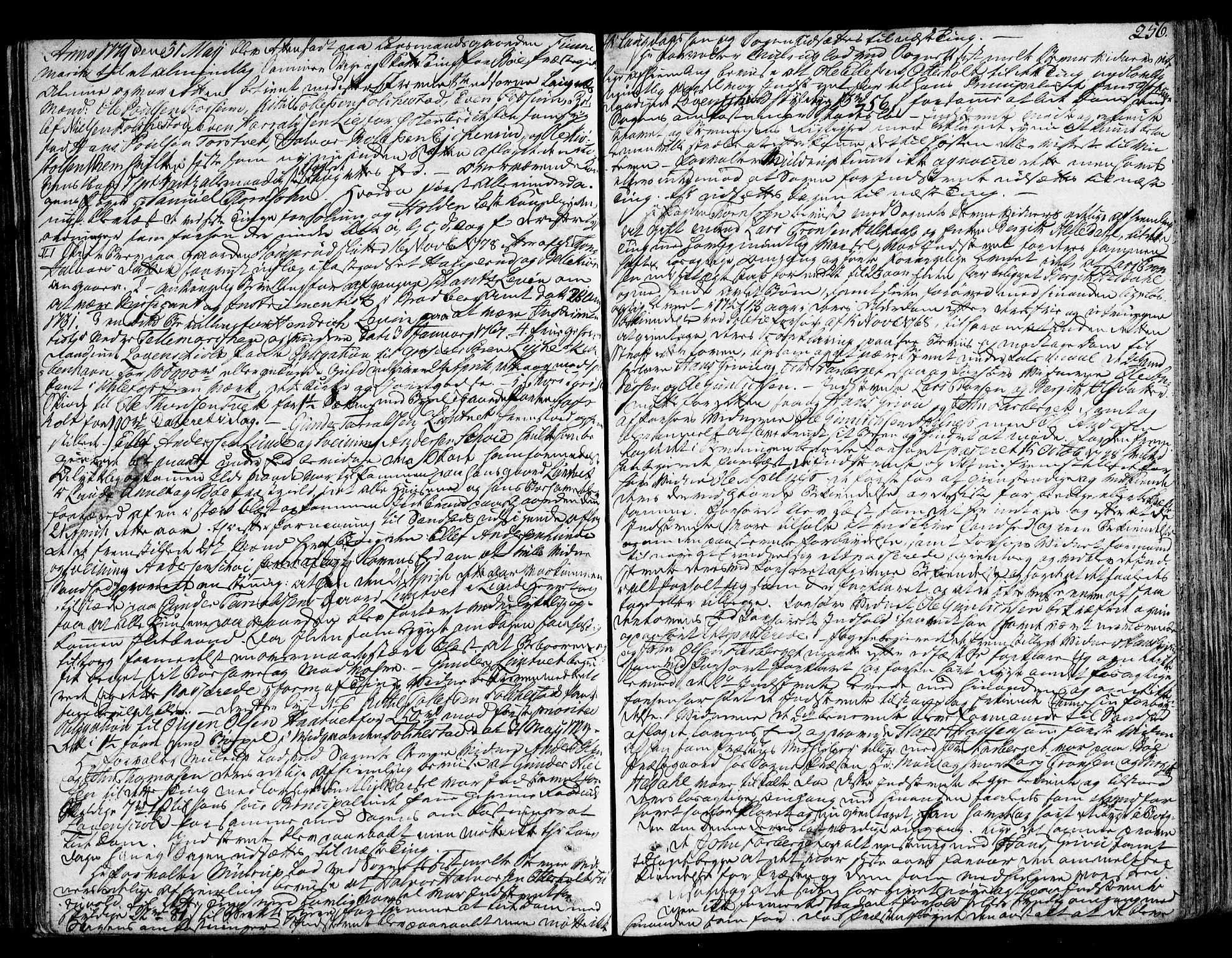 Nedre Telemark sorenskriveri, SAKO/A-135/F/Fa/L0027: Tingbok, 1777-1781, s. 256