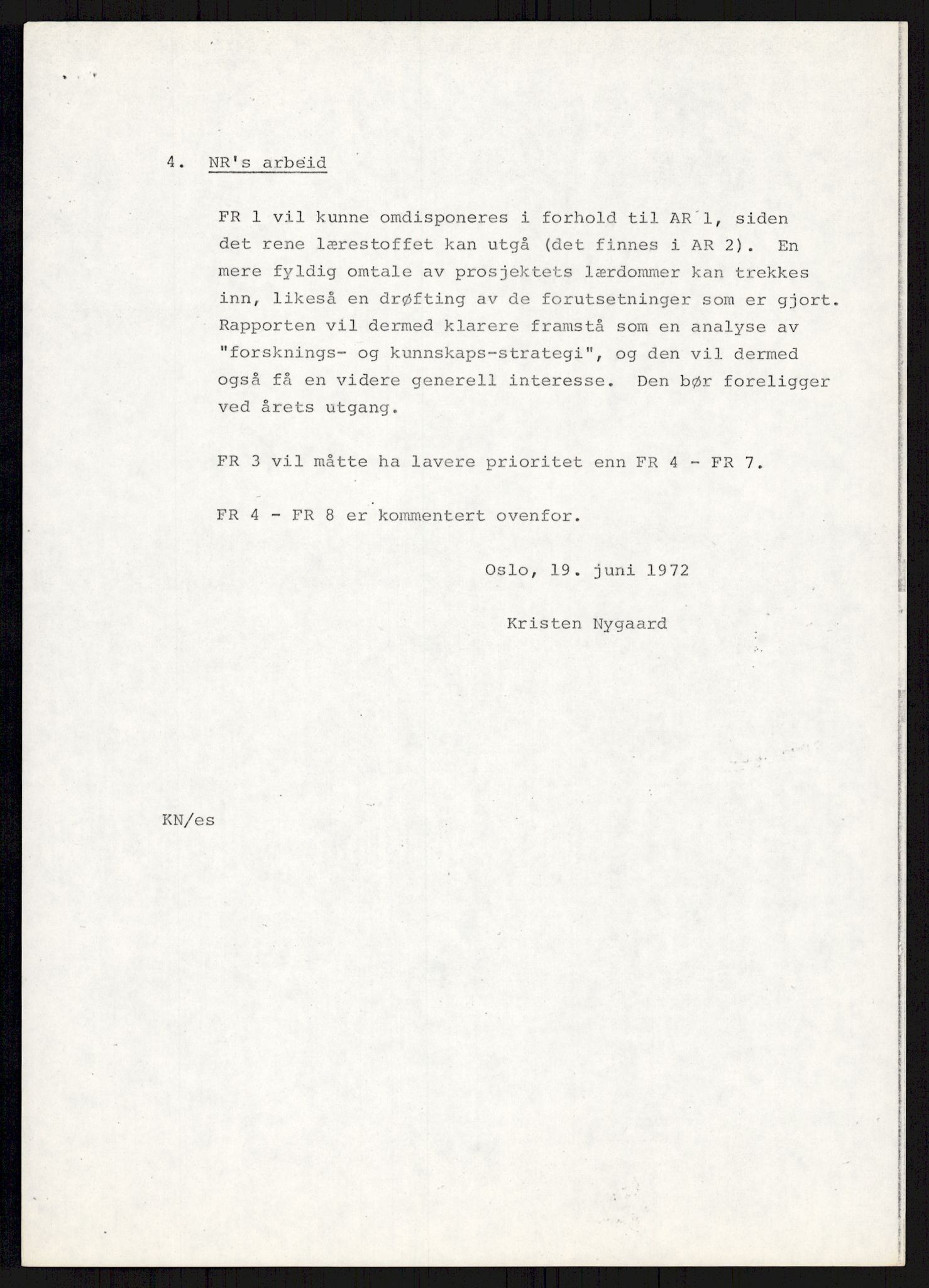 Nygaard, Kristen, AV/RA-PA-1398/F/Fi/L0009: Fagbevegelse, demokrati, Jern- og Metallprosjektet, 1970-2002, s. 8