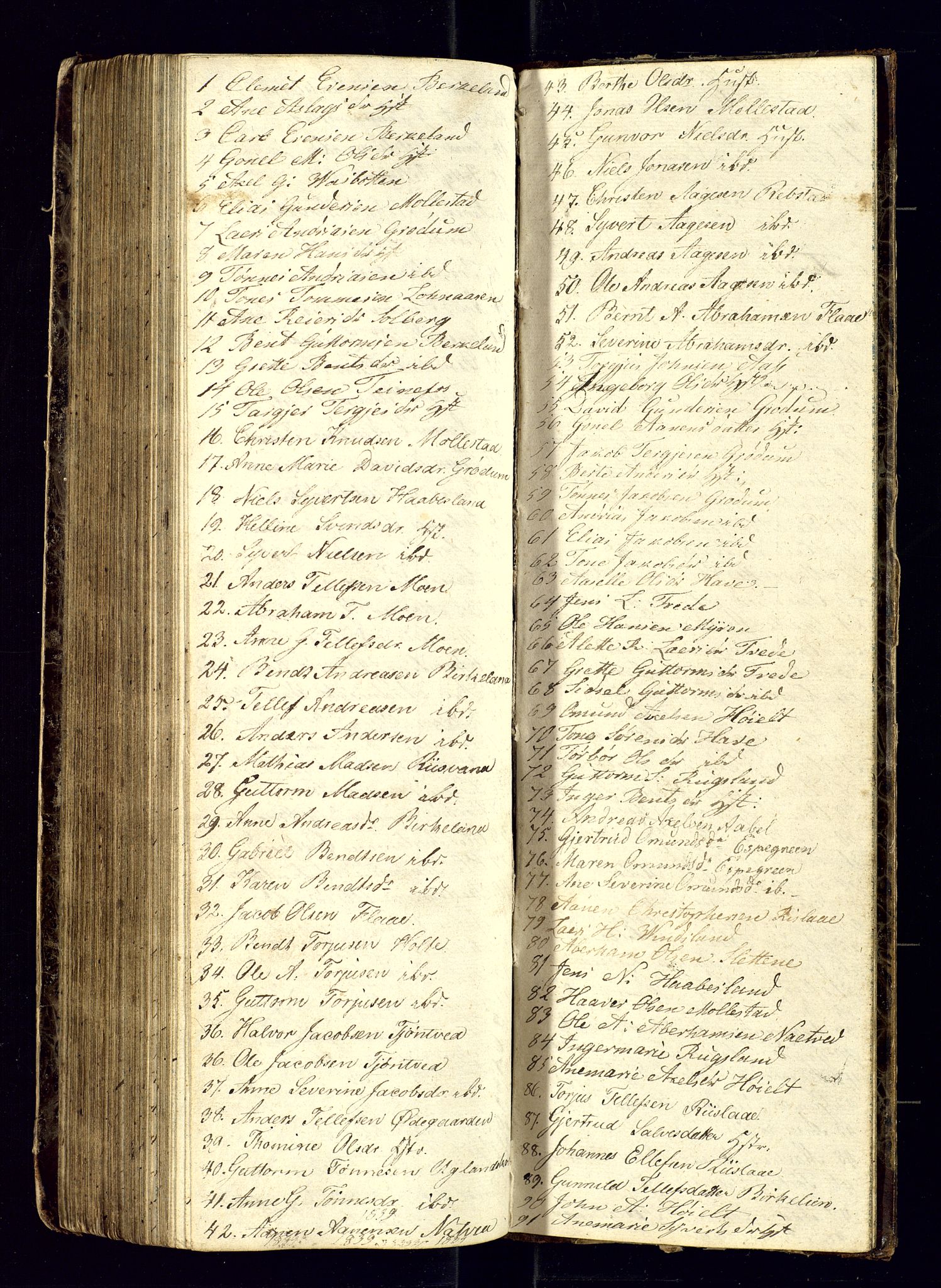 Birkenes sokneprestkontor, AV/SAK-1111-0004/F/Fc/L0001: Kommunikantprotokoll nr. C-1, 1832-1839