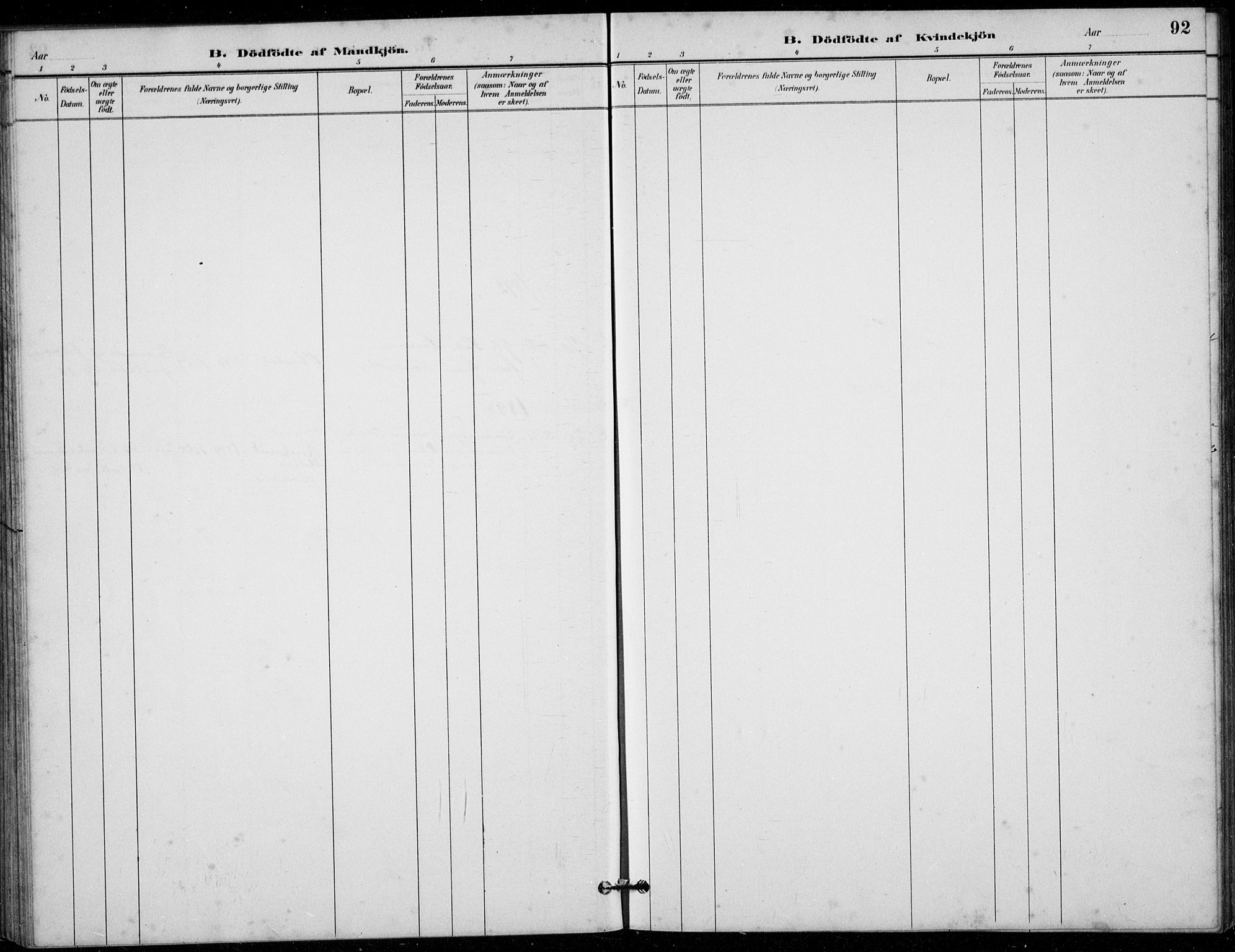 Hå sokneprestkontor, AV/SAST-A-101801/001/30BB/L0003: Klokkerbok nr. B 3, 1883-1894, s. 92