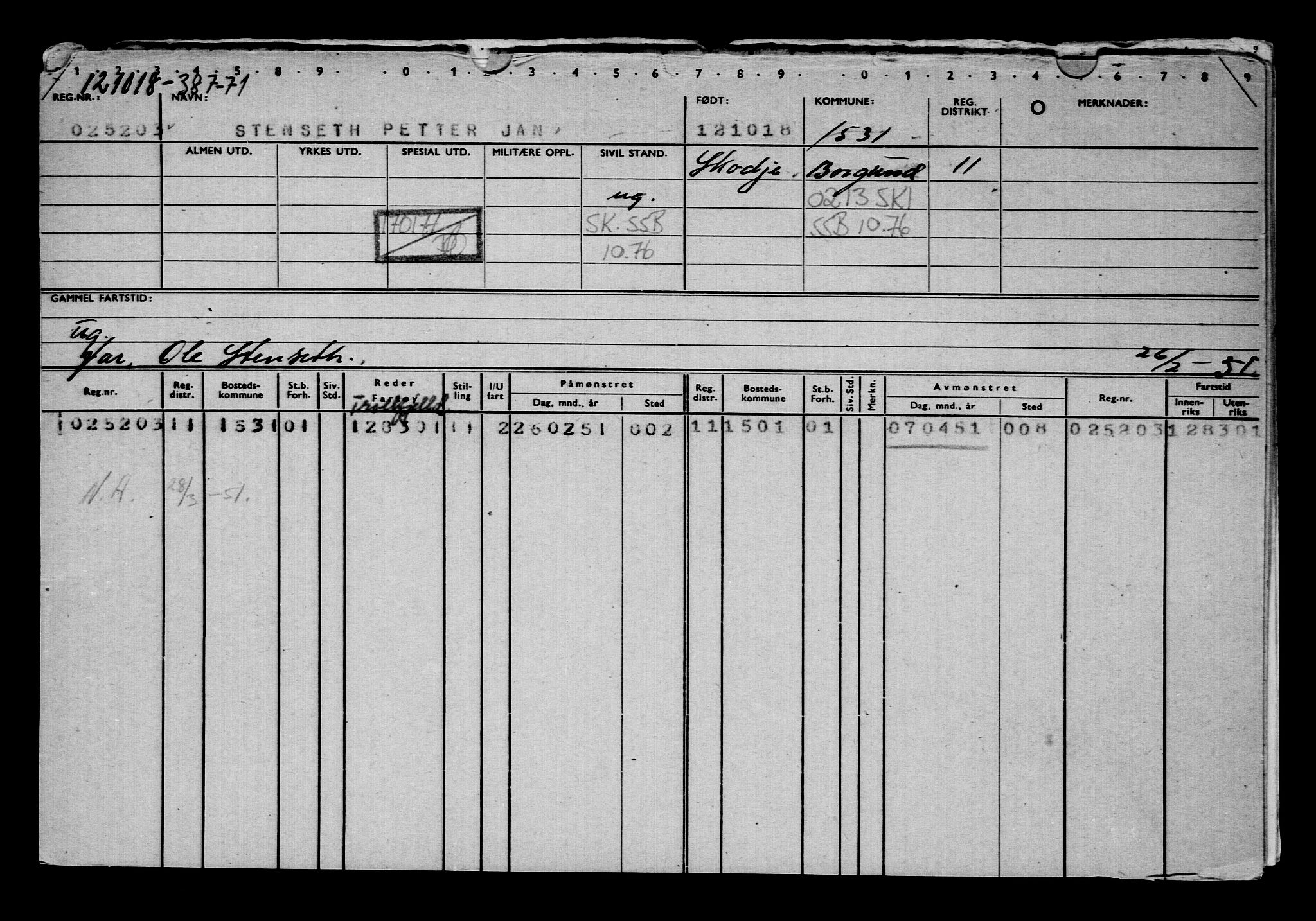 Direktoratet for sjømenn, AV/RA-S-3545/G/Gb/L0163: Hovedkort, 1918, s. 272