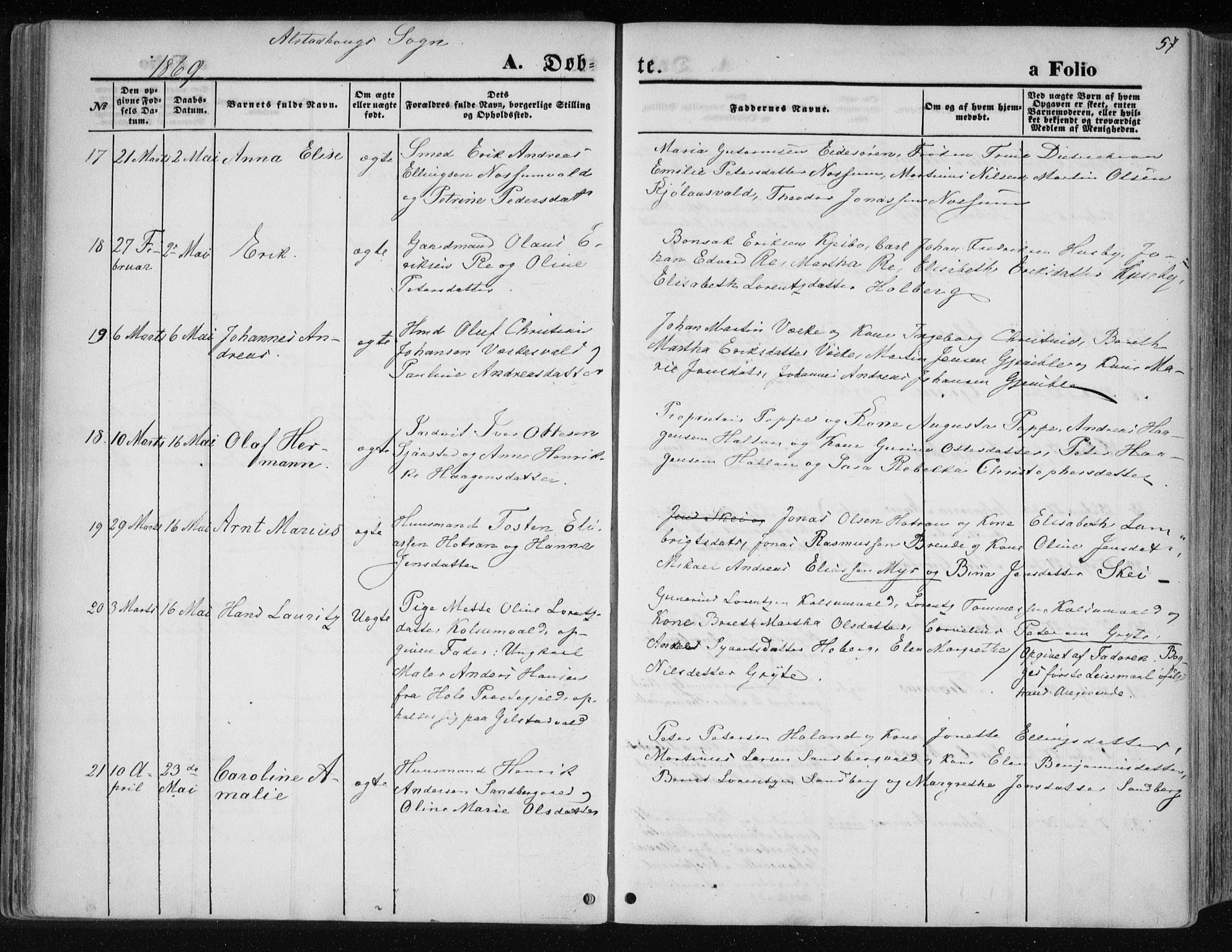 Ministerialprotokoller, klokkerbøker og fødselsregistre - Nord-Trøndelag, AV/SAT-A-1458/717/L0157: Ministerialbok nr. 717A08 /1, 1863-1877, s. 57
