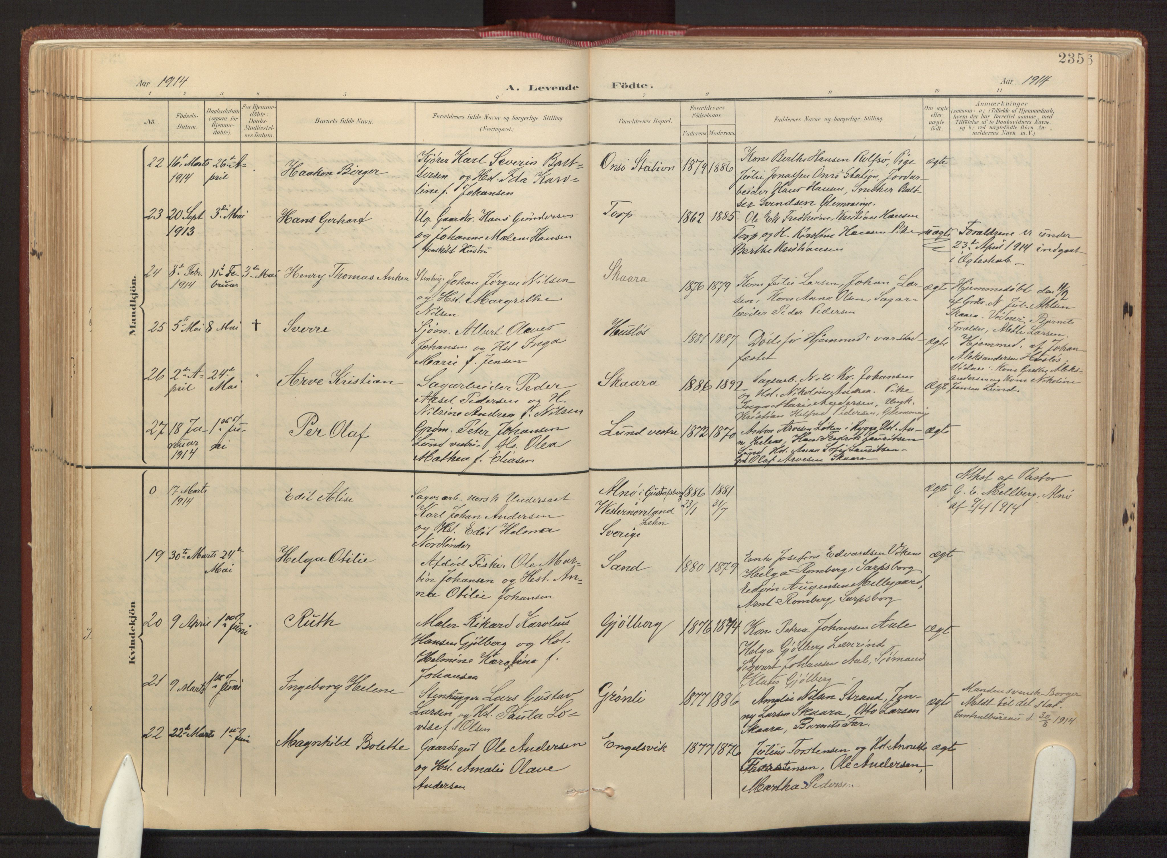 Onsøy prestekontor Kirkebøker, AV/SAO-A-10914/F/Fa/L0008: Ministerialbok nr. I 8, 1899-1923, s. 235