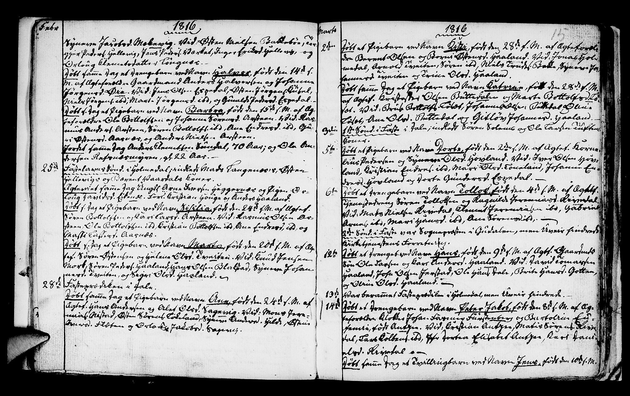 Fjaler sokneprestembete, AV/SAB-A-79801/H/Haa/Haaa/L0004: Ministerialbok nr. A 4, 1814-1821, s. 15