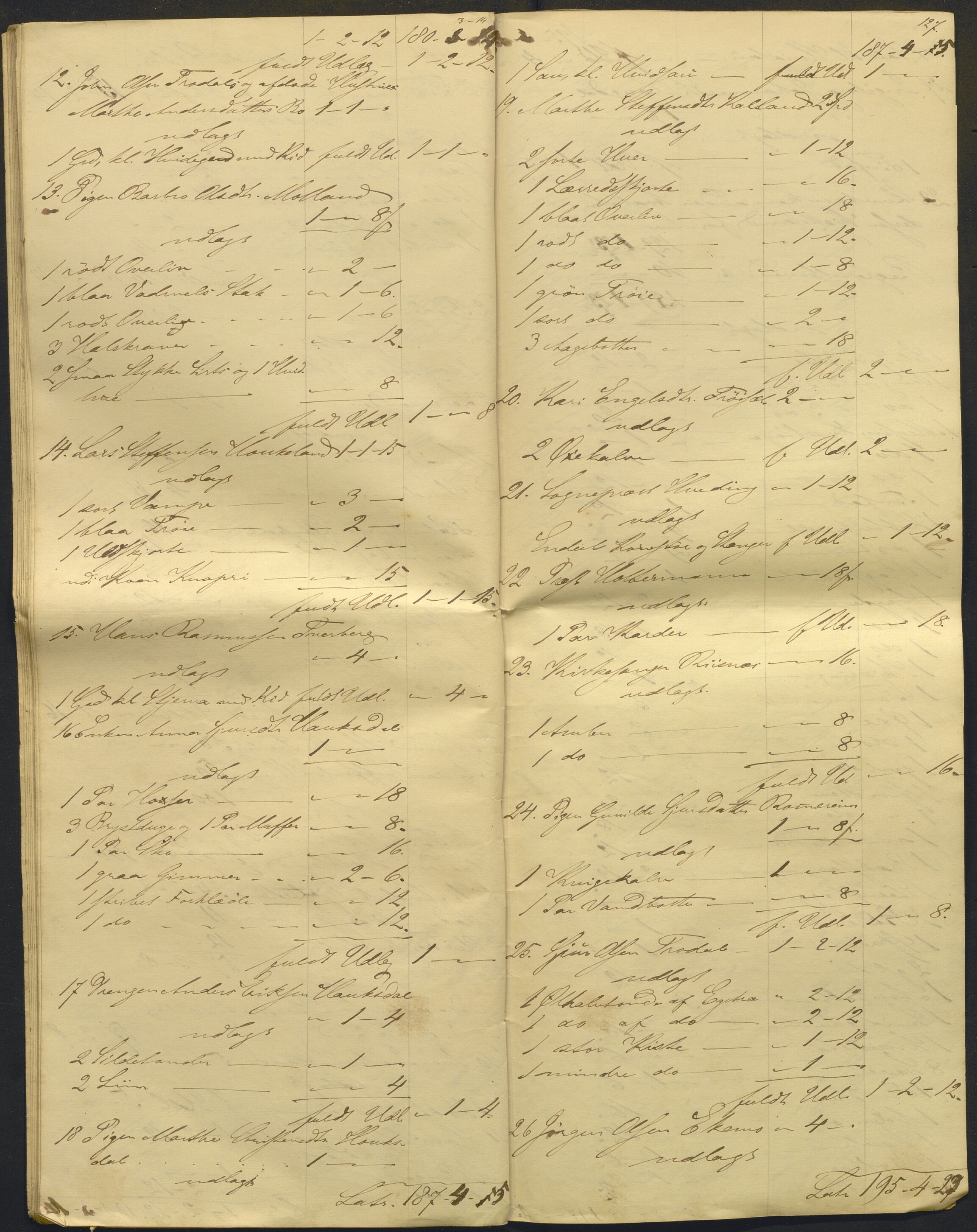 Nordhordland sorenskrivar, AV/SAB-A-2901/1/H/Hd/Hdb/L0001: Konsept til utlodningar, 1850-1852, s. 147
