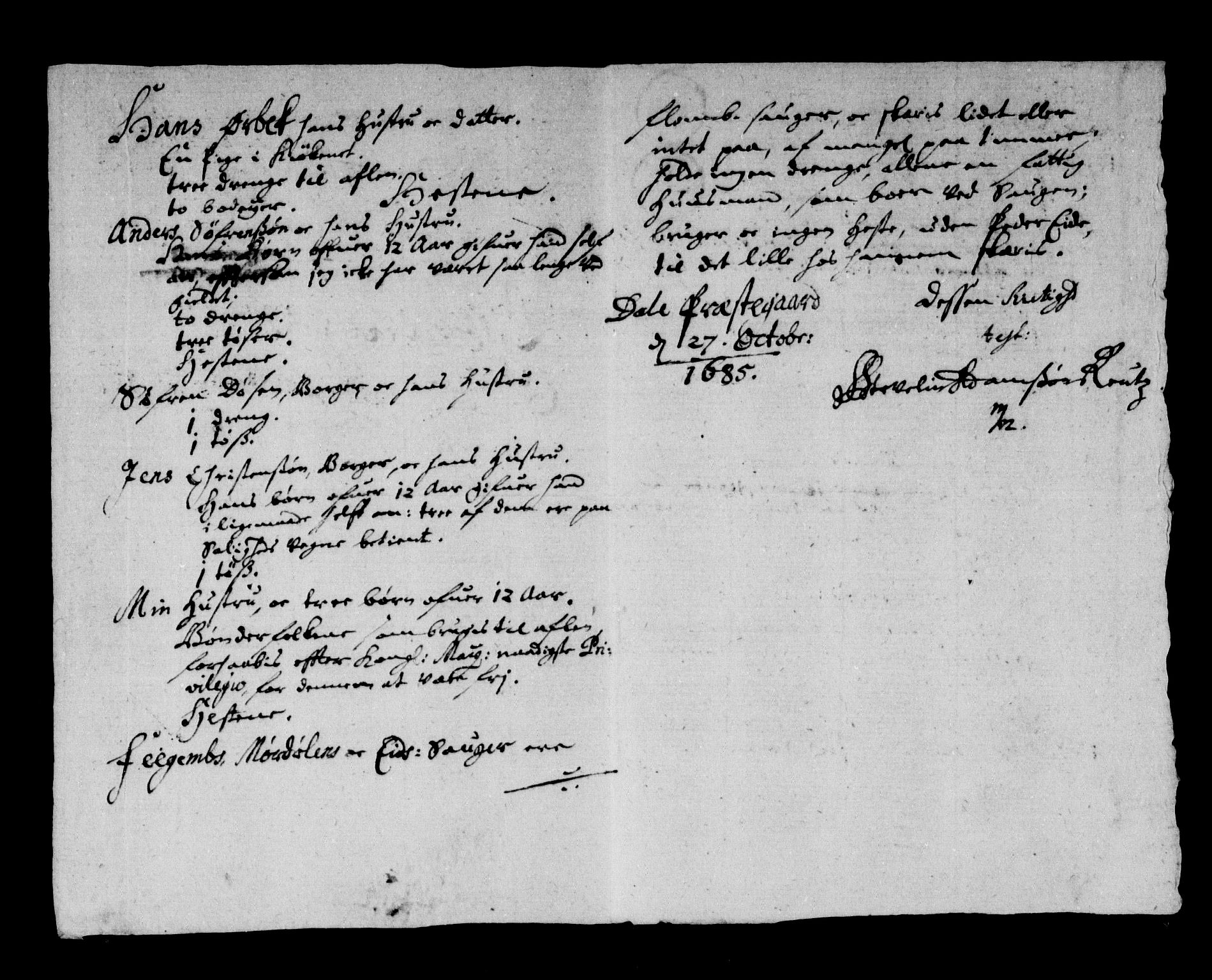 Rentekammeret inntil 1814, Reviderte regnskaper, Stiftamtstueregnskaper, Bergen stiftamt, AV/RA-EA-6043/R/Rc/L0078: Bergen stiftamt, 1685