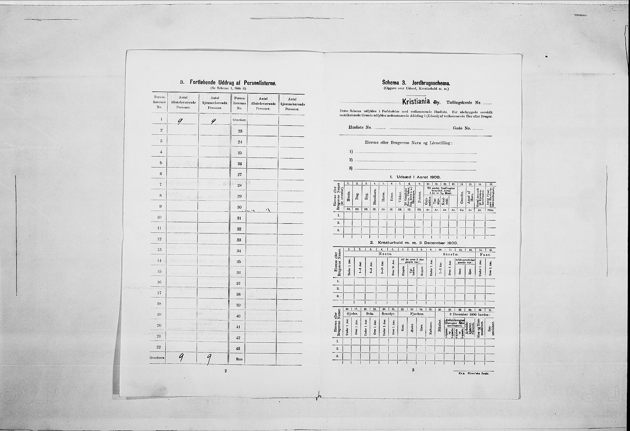 SAO, Folketelling 1900 for 0301 Kristiania kjøpstad, 1900, s. 107555