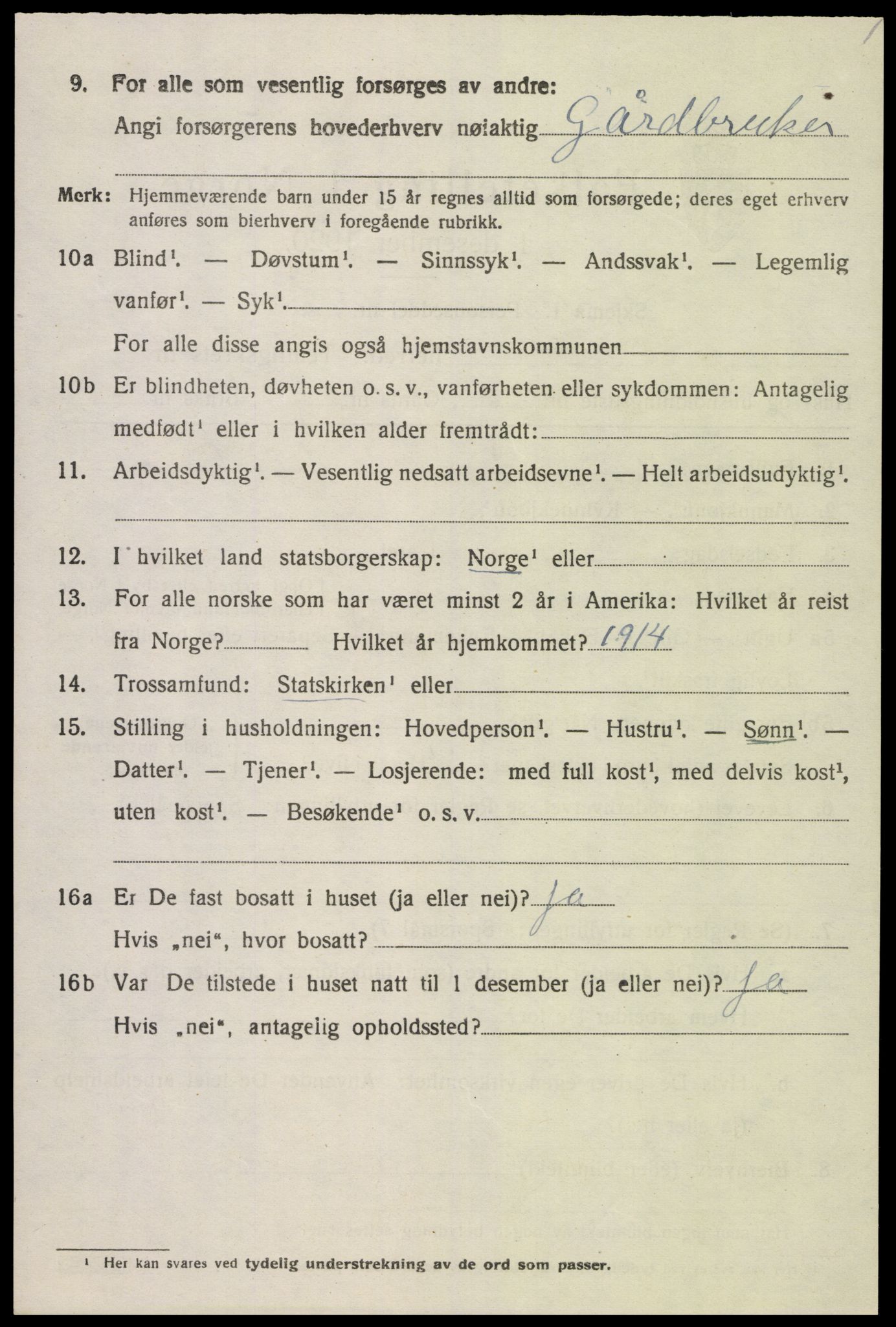SAK, Folketelling 1920 for 1030 Spangereid herred, 1920, s. 1702