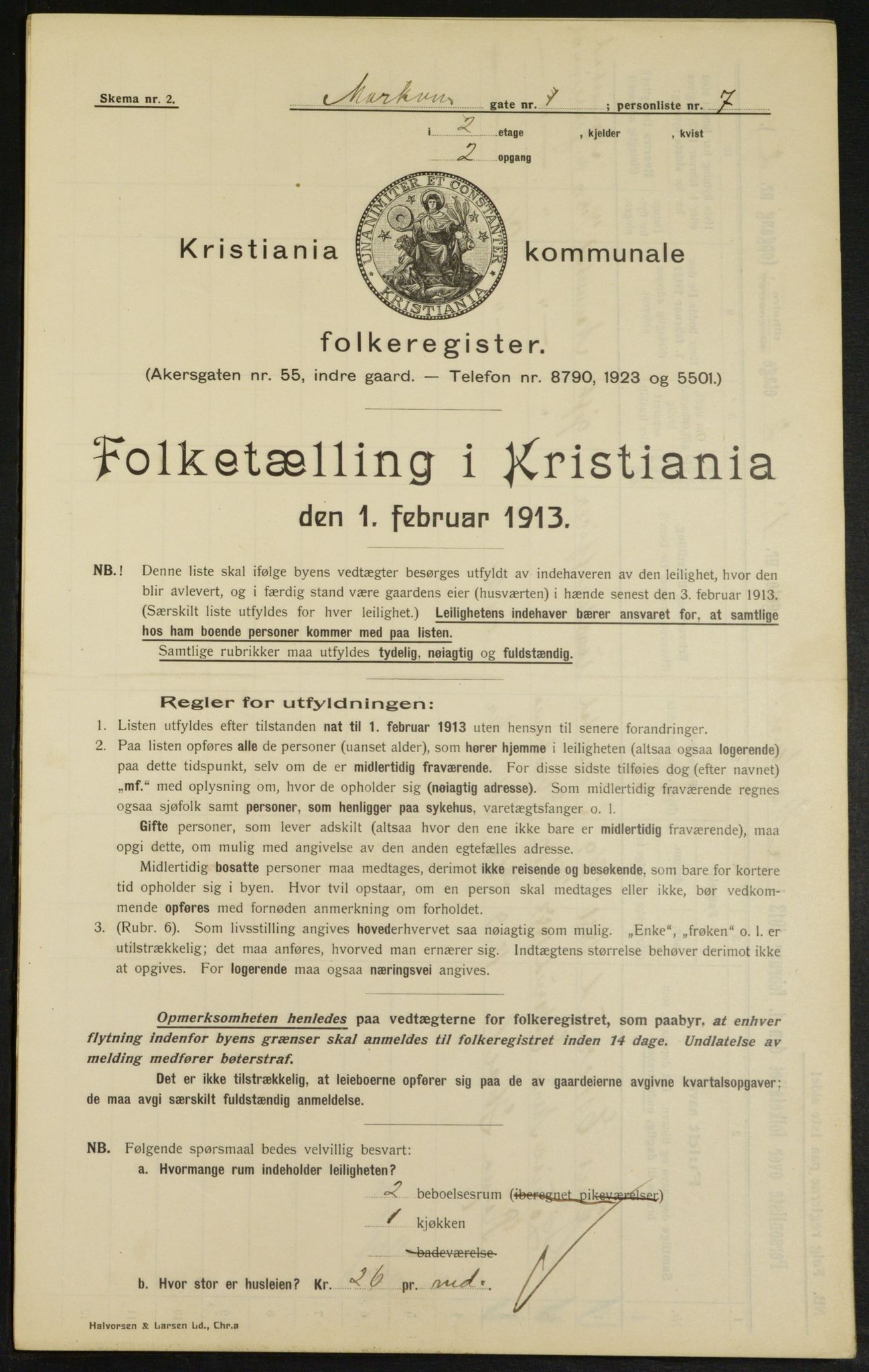 OBA, Kommunal folketelling 1.2.1913 for Kristiania, 1913, s. 62769