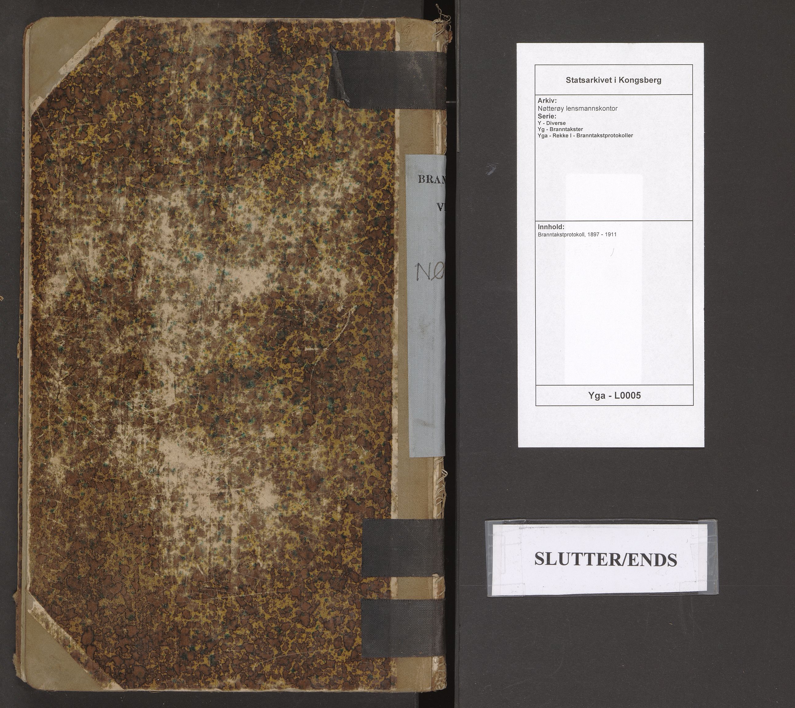 Nøtterøy lensmannskontor, AV/SAKO-A-540/Y/Yg/Yga/L0005: Branntakstprotokoll, 1897-1911