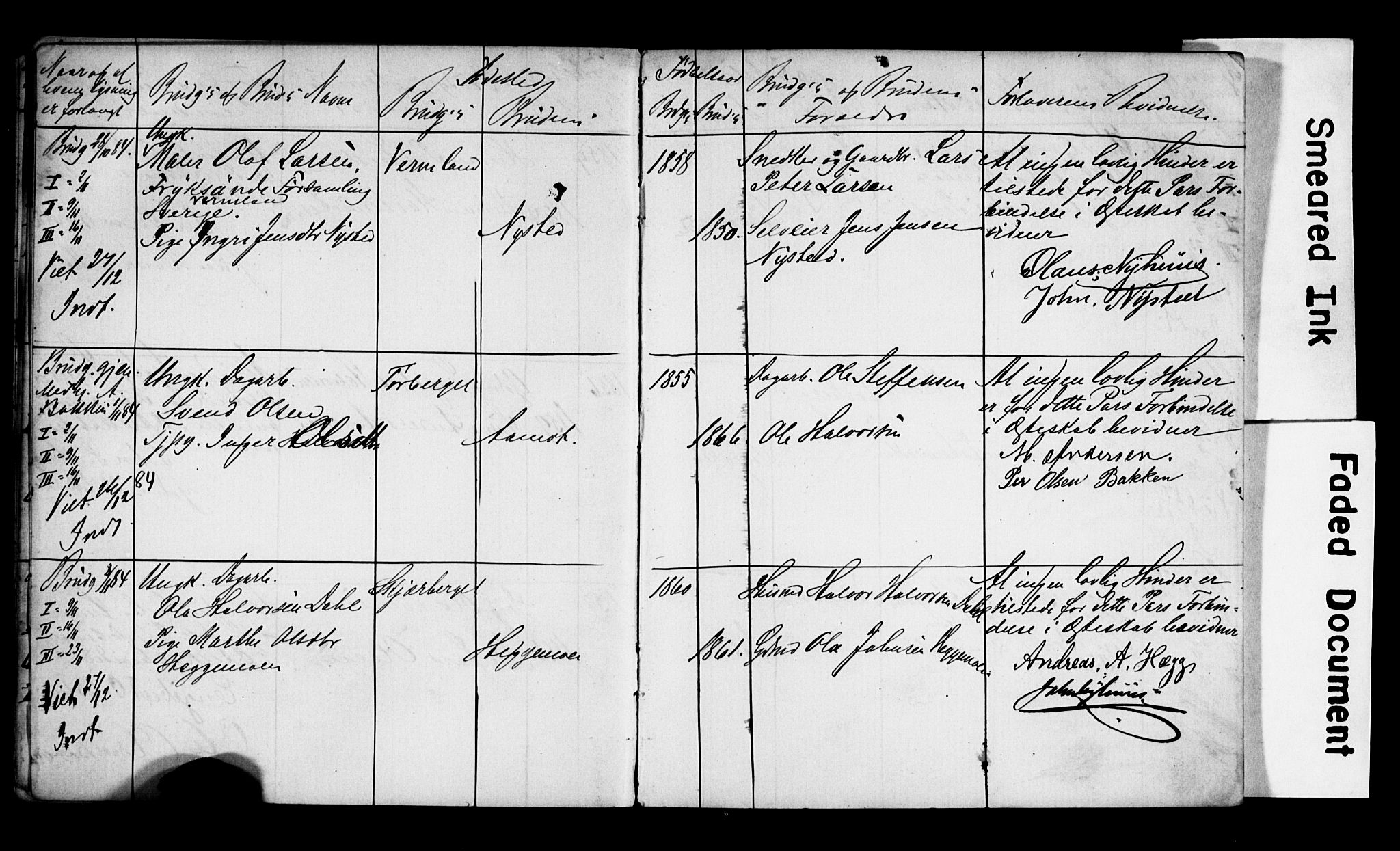 Trysil prestekontor, AV/SAH-PREST-046/I/Ie: Lysningsprotokoll nr. 1, 1882-1899