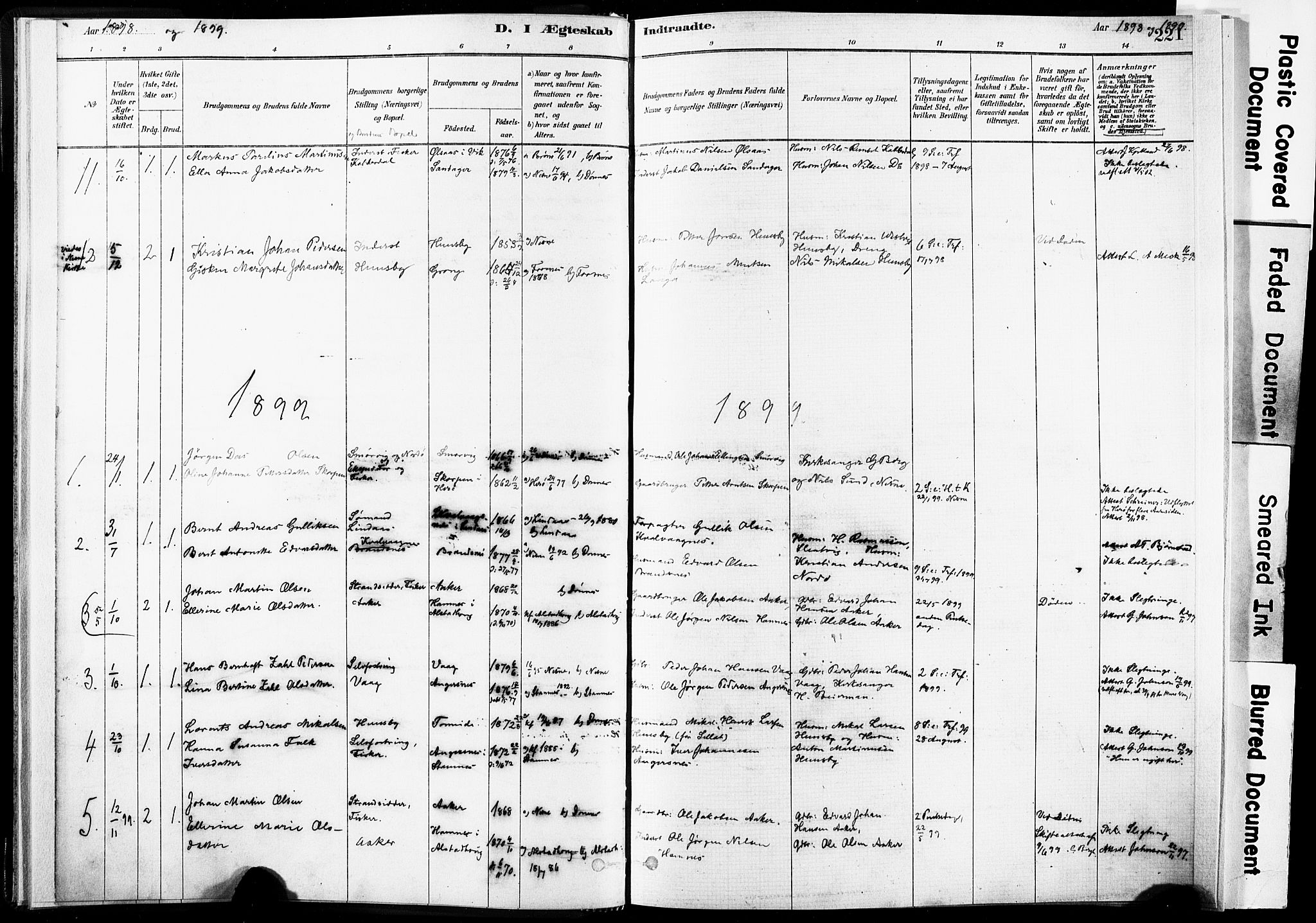 Ministerialprotokoller, klokkerbøker og fødselsregistre - Nordland, SAT/A-1459/835/L0526: Ministerialbok nr. 835A03II, 1881-1910, s. 221