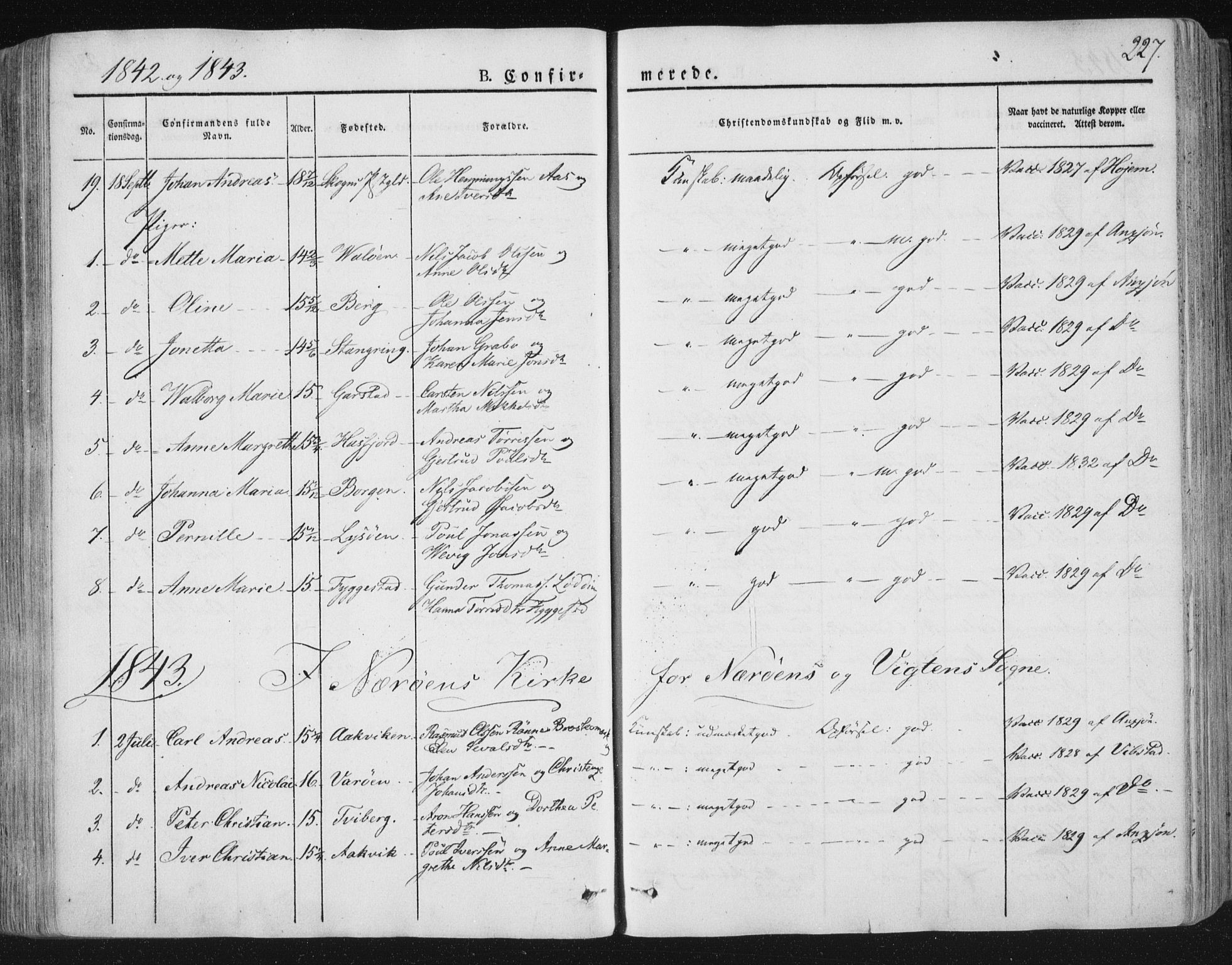 Ministerialprotokoller, klokkerbøker og fødselsregistre - Nord-Trøndelag, AV/SAT-A-1458/784/L0669: Ministerialbok nr. 784A04, 1829-1859, s. 227