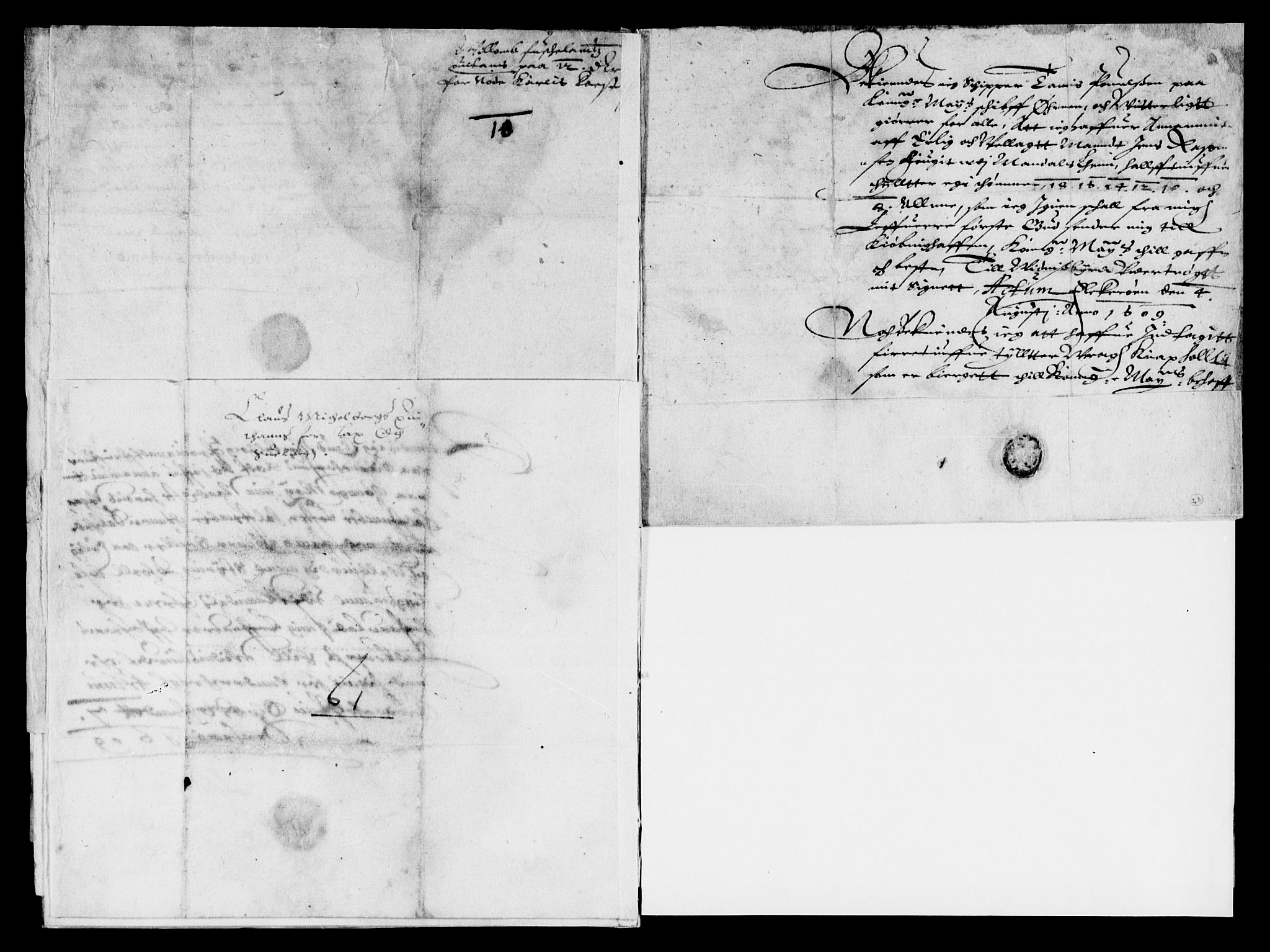 Rentekammeret inntil 1814, Reviderte regnskaper, Lensregnskaper, AV/RA-EA-5023/R/Rb/Rbq/L0002: Nedenes len. Mandals len. Råbyggelag., 1606-1611