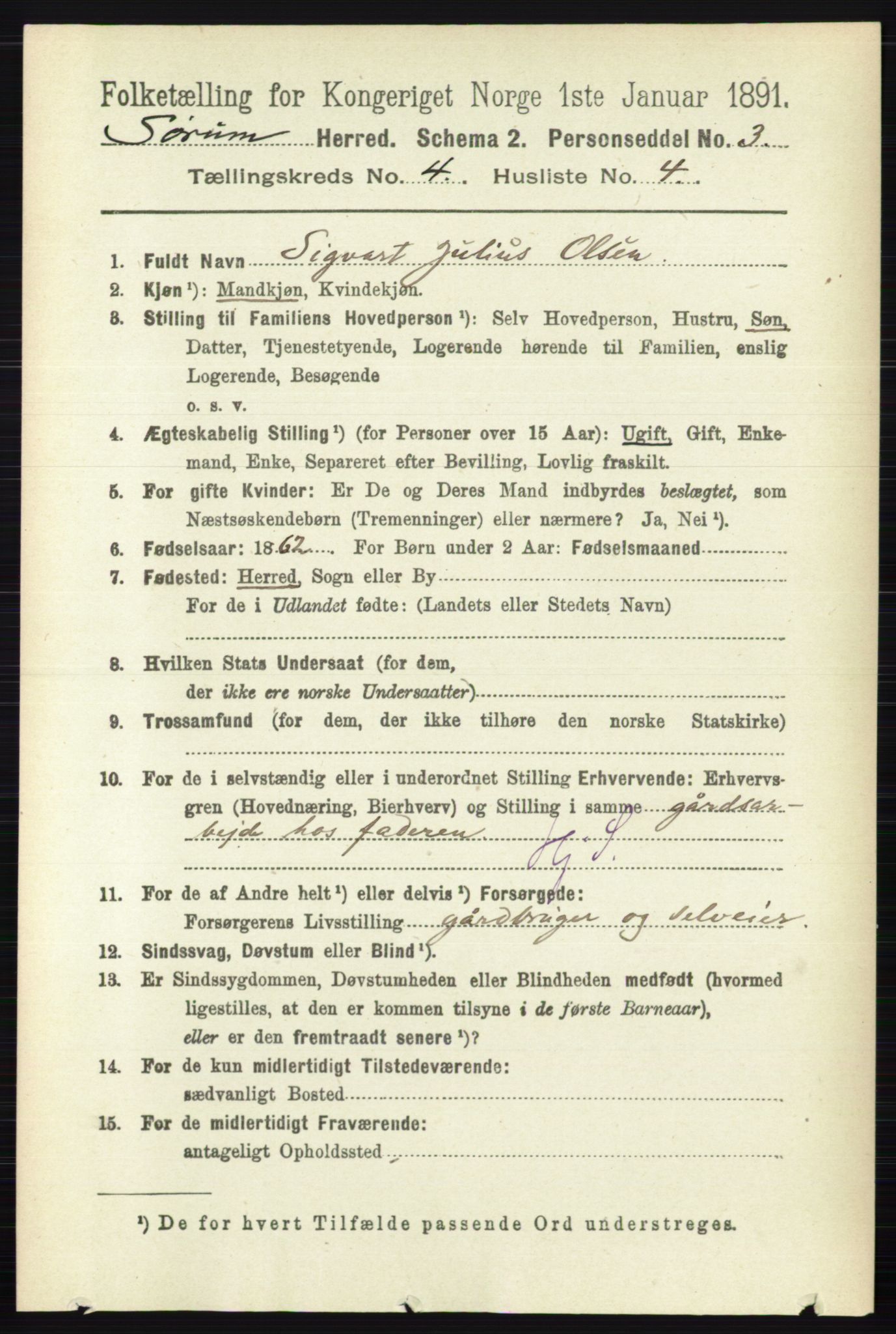 RA, Folketelling 1891 for 0226 Sørum herred, 1891, s. 1896