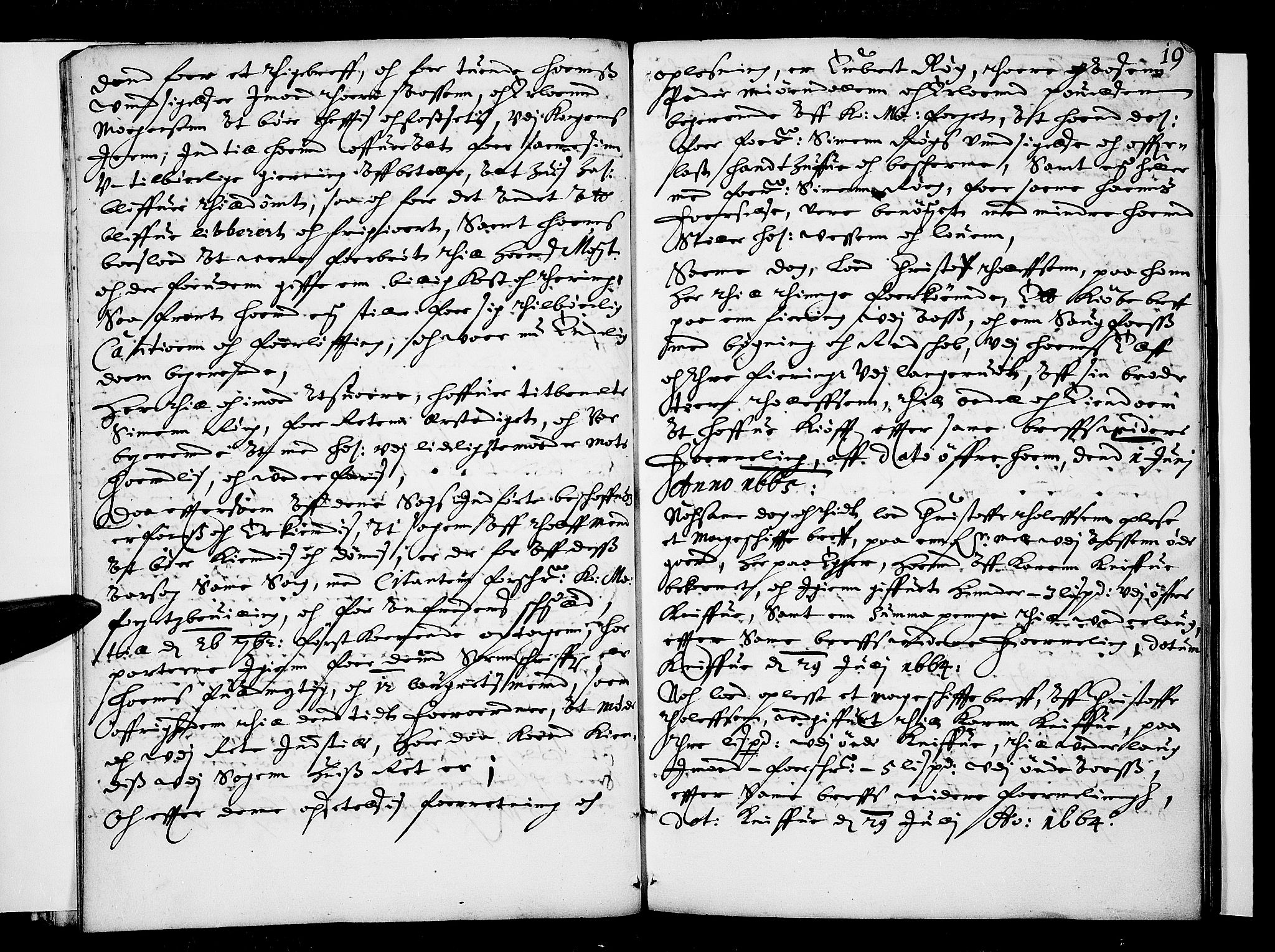 Eiker, Modum og Sigdal sorenskriveri, SAKO/A-123/F/Fa/Faa/L0007: Tingbok, 1665, s. 18b-19a