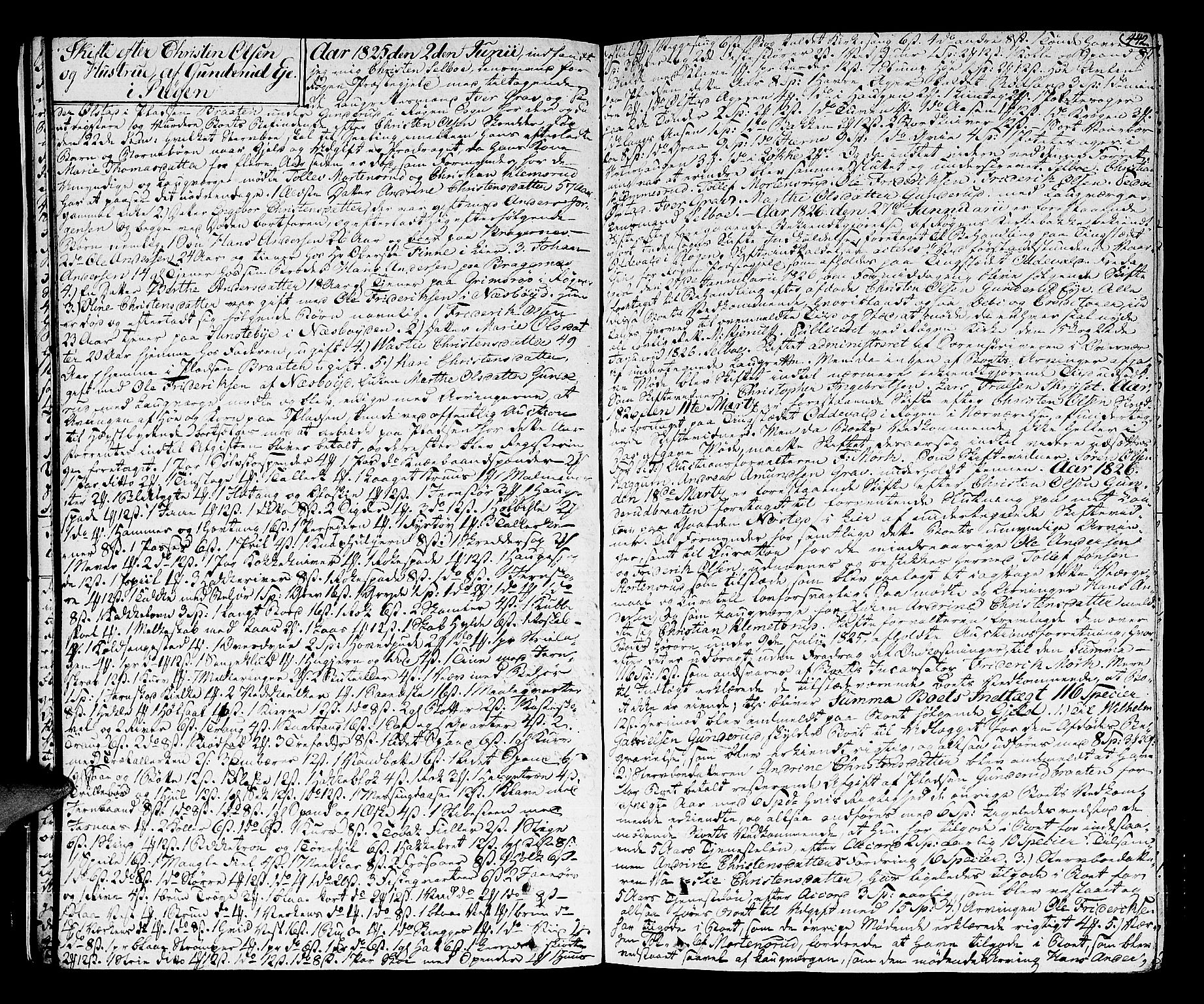 Lier, Røyken og Hurum sorenskriveri, AV/SAKO-A-89/H/Hc/L0010a: Skifteprotokoll, 1813-1835, s. 441b-442a