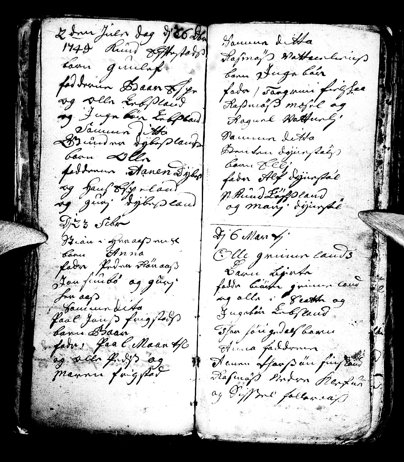 Bjelland sokneprestkontor, SAK/1111-0005/F/Fb/Fbb/L0001: Klokkerbok nr. B 1, 1732-1782, s. 16
