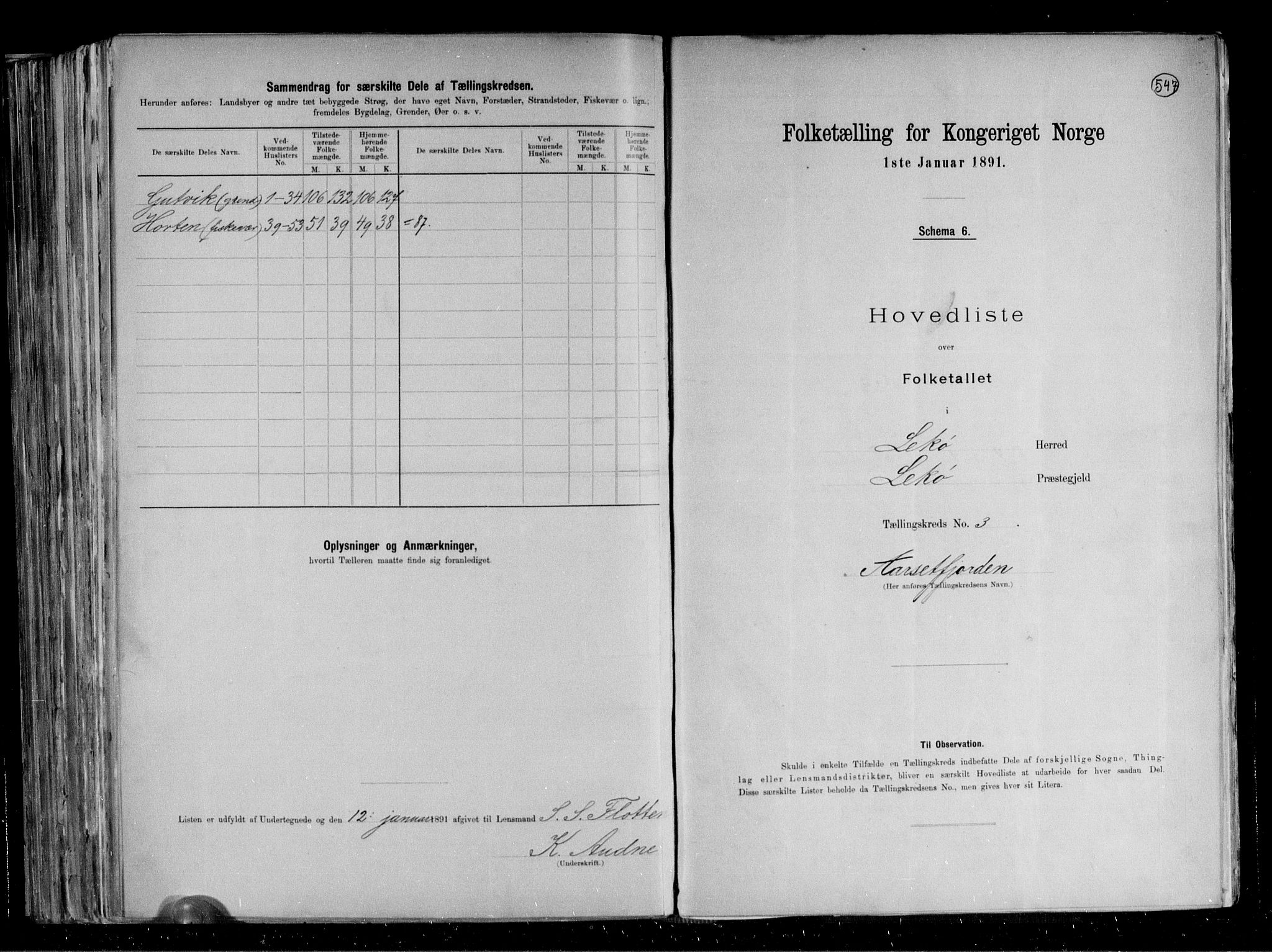 RA, Folketelling 1891 for 1755 Leka herred, 1891, s. 13