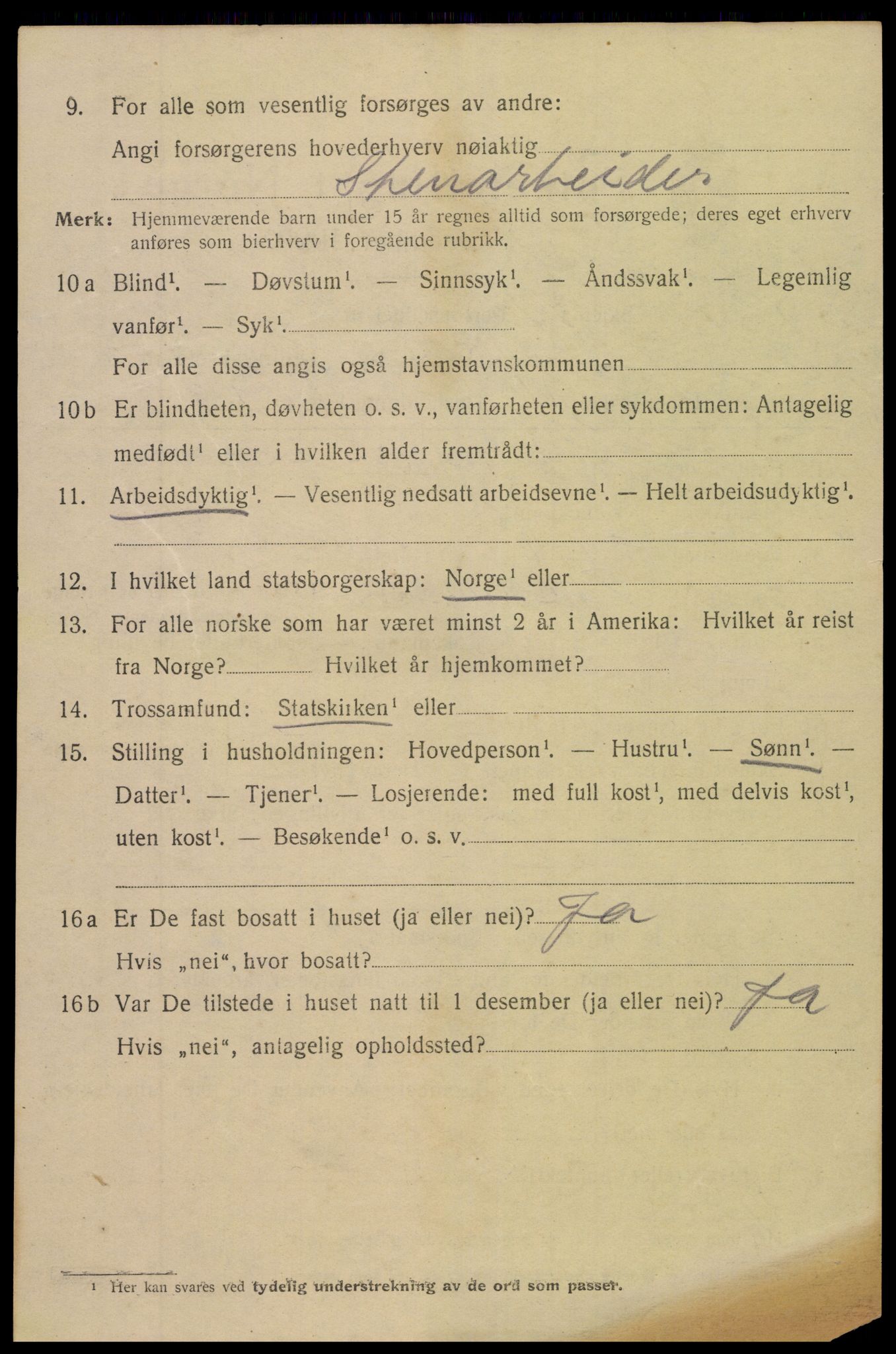 SAK, Folketelling 1920 for 0903 Arendal kjøpstad, 1920, s. 16103