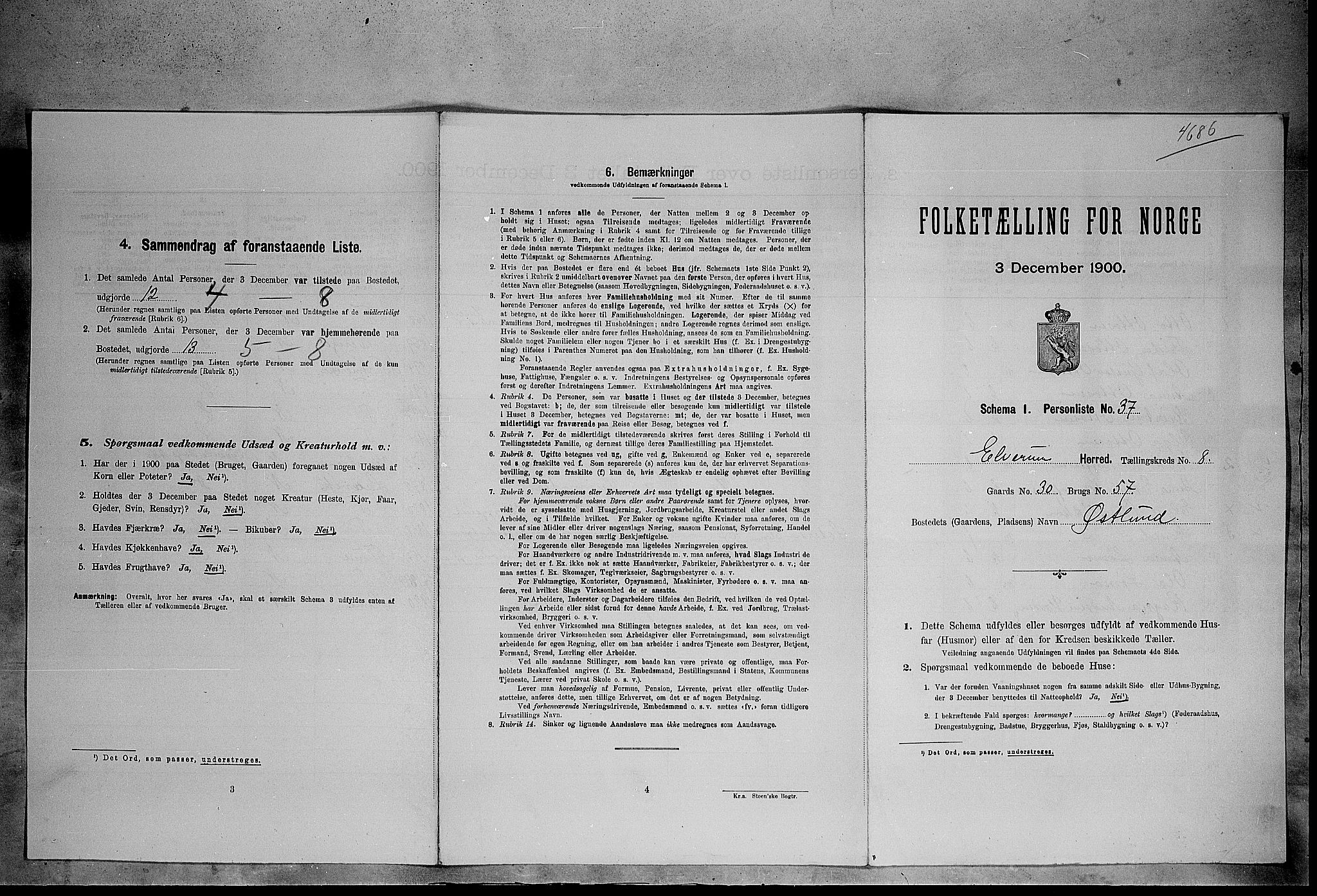 SAH, Folketelling 1900 for 0427 Elverum herred, 1900, s. 953