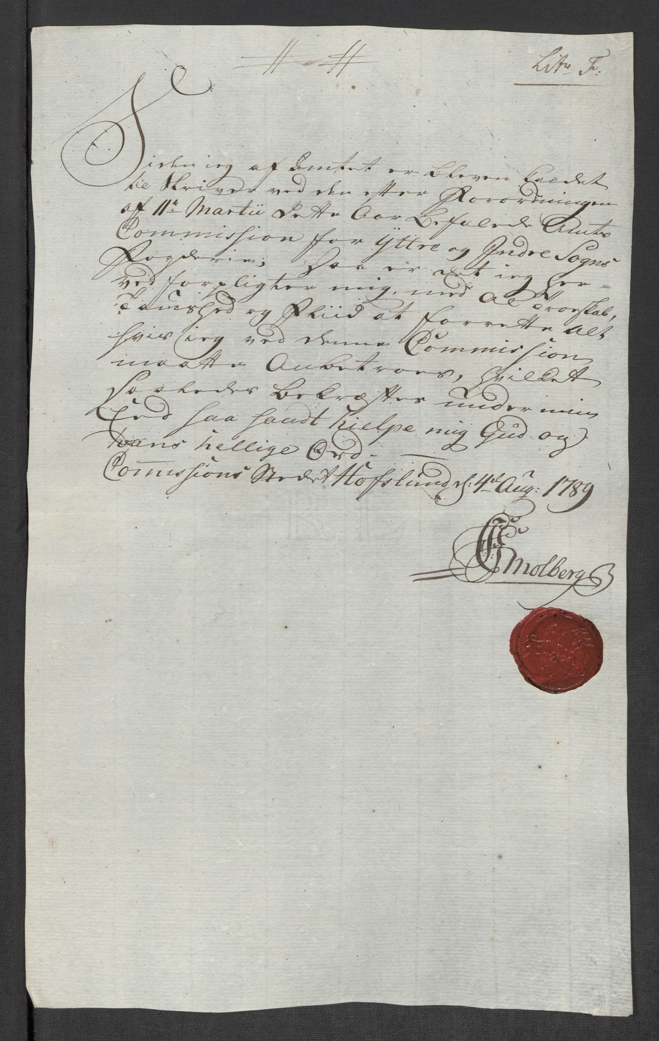 Rentekammeret inntil 1814, Reviderte regnskaper, Mindre regnskaper, AV/RA-EA-4068/Rf/Rfe/L0056:  Ytre og Indre Sogn fogderi, 1789, s. 18