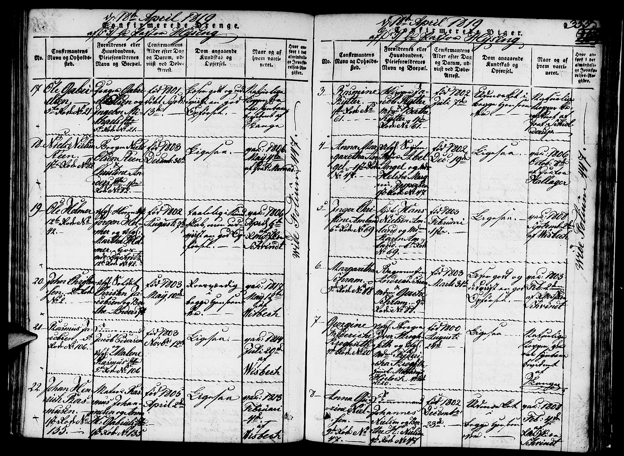 Nykirken Sokneprestembete, AV/SAB-A-77101/H/Hab/L0003: Klokkerbok nr. A 4, 1816-1821, s. 355