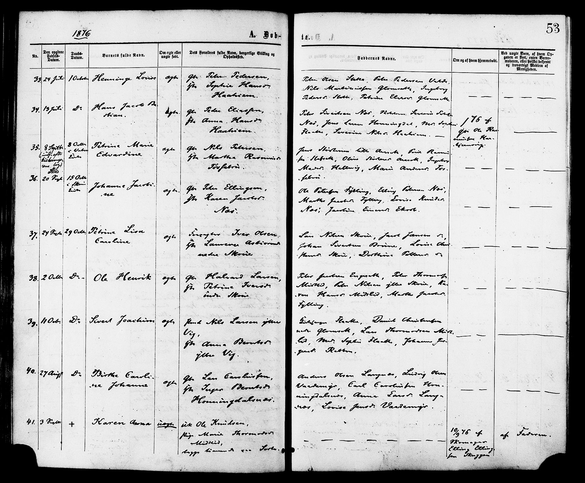 Ministerialprotokoller, klokkerbøker og fødselsregistre - Møre og Romsdal, AV/SAT-A-1454/524/L0355: Ministerialbok nr. 524A07, 1864-1879, s. 53