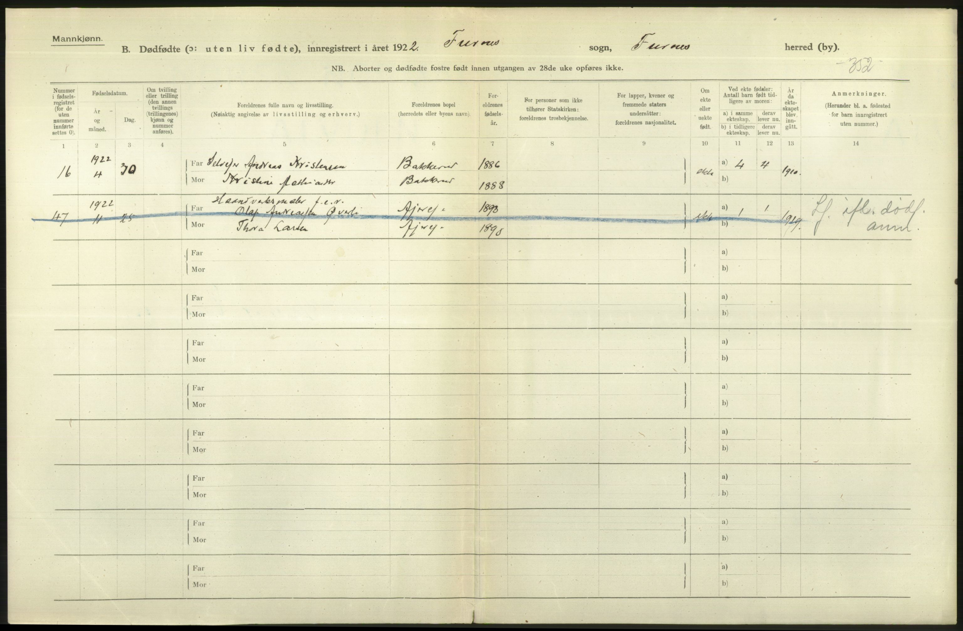 Statistisk sentralbyrå, Sosiodemografiske emner, Befolkning, AV/RA-S-2228/D/Df/Dfc/Dfcb/L0012: Hedmark fylke: Gifte, døde, dødfødte.  Bygder og byer., 1922, s. 12