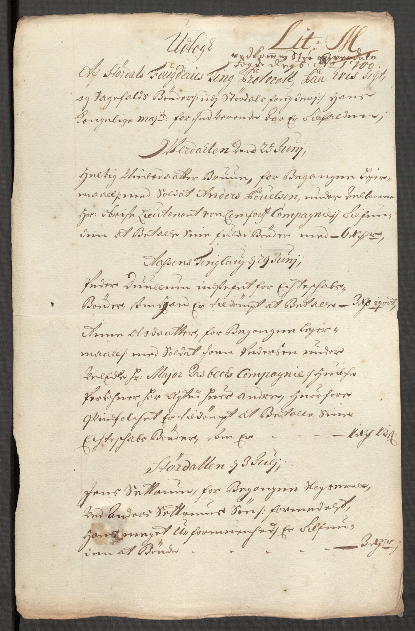 Rentekammeret inntil 1814, Reviderte regnskaper, Fogderegnskap, RA/EA-4092/R62/L4192: Fogderegnskap Stjørdal og Verdal, 1700, s. 209