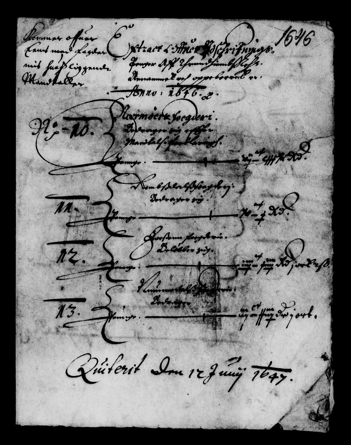 Rentekammeret inntil 1814, Reviderte regnskaper, Lensregnskaper, AV/RA-EA-5023/R/Rb/Rbw/L0089: Trondheim len, 1642-1647