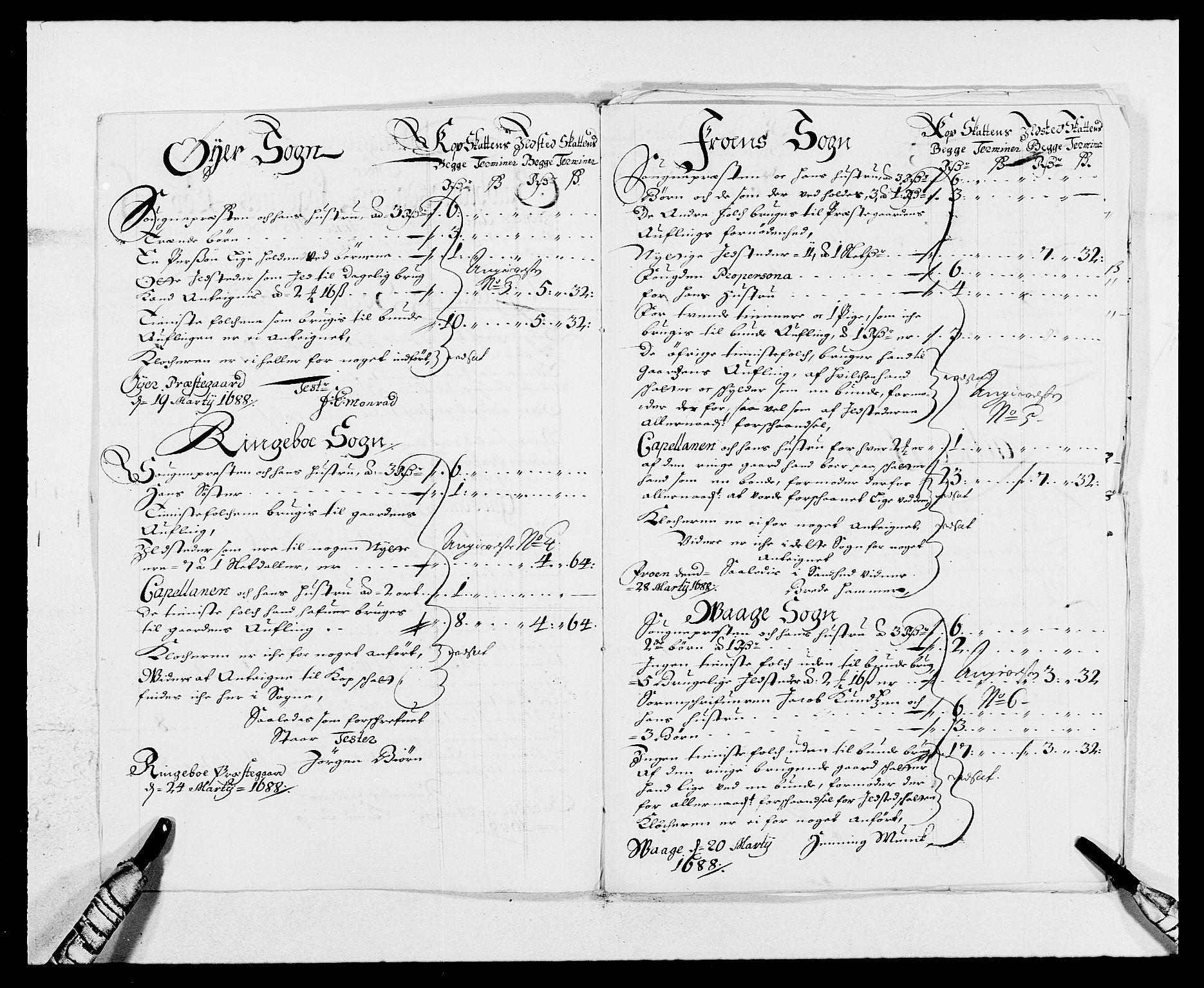Rentekammeret inntil 1814, Reviderte regnskaper, Fogderegnskap, AV/RA-EA-4092/R17/L1163: Fogderegnskap Gudbrandsdal, 1682-1689, s. 299