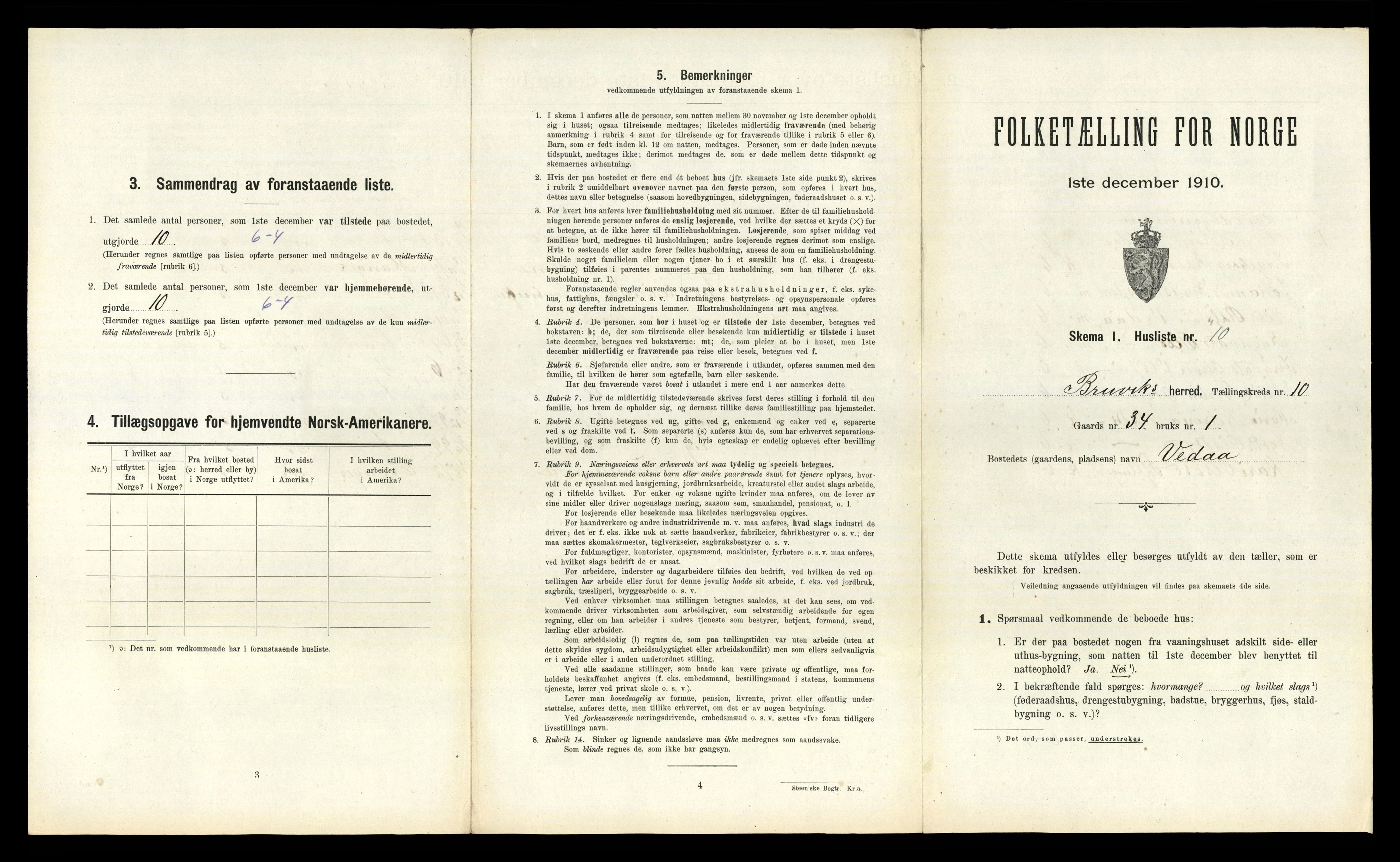 RA, Folketelling 1910 for 1251 Bruvik herred, 1910, s. 784