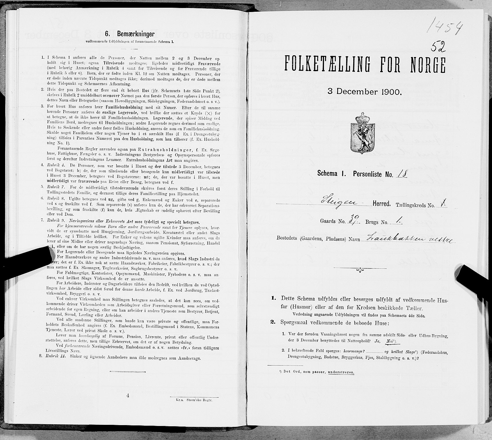 SAT, Folketelling 1900 for 1848 Steigen herred, 1900, s. 77