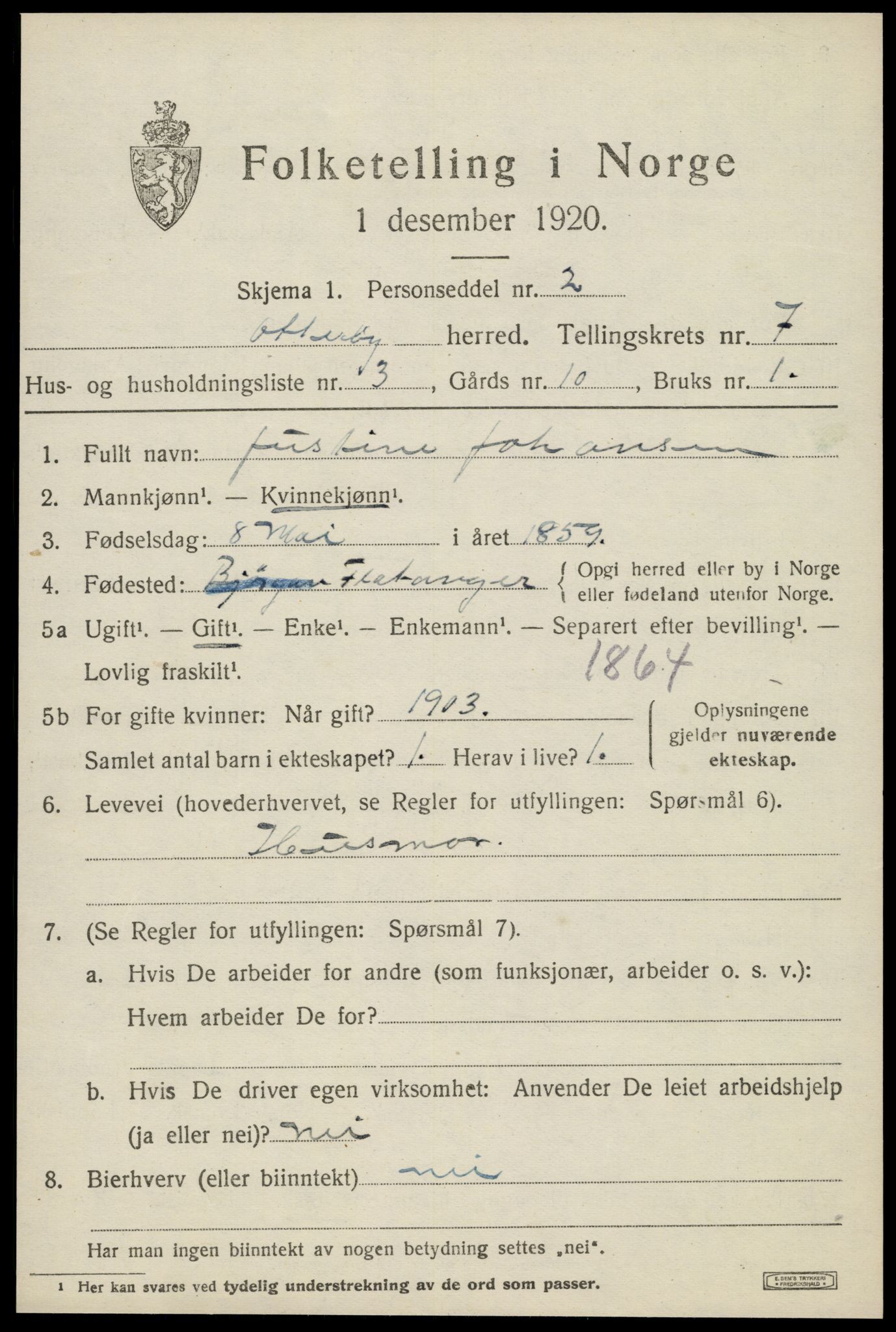 SAT, Folketelling 1920 for 1747 Otterøy herred, 1920, s. 2619