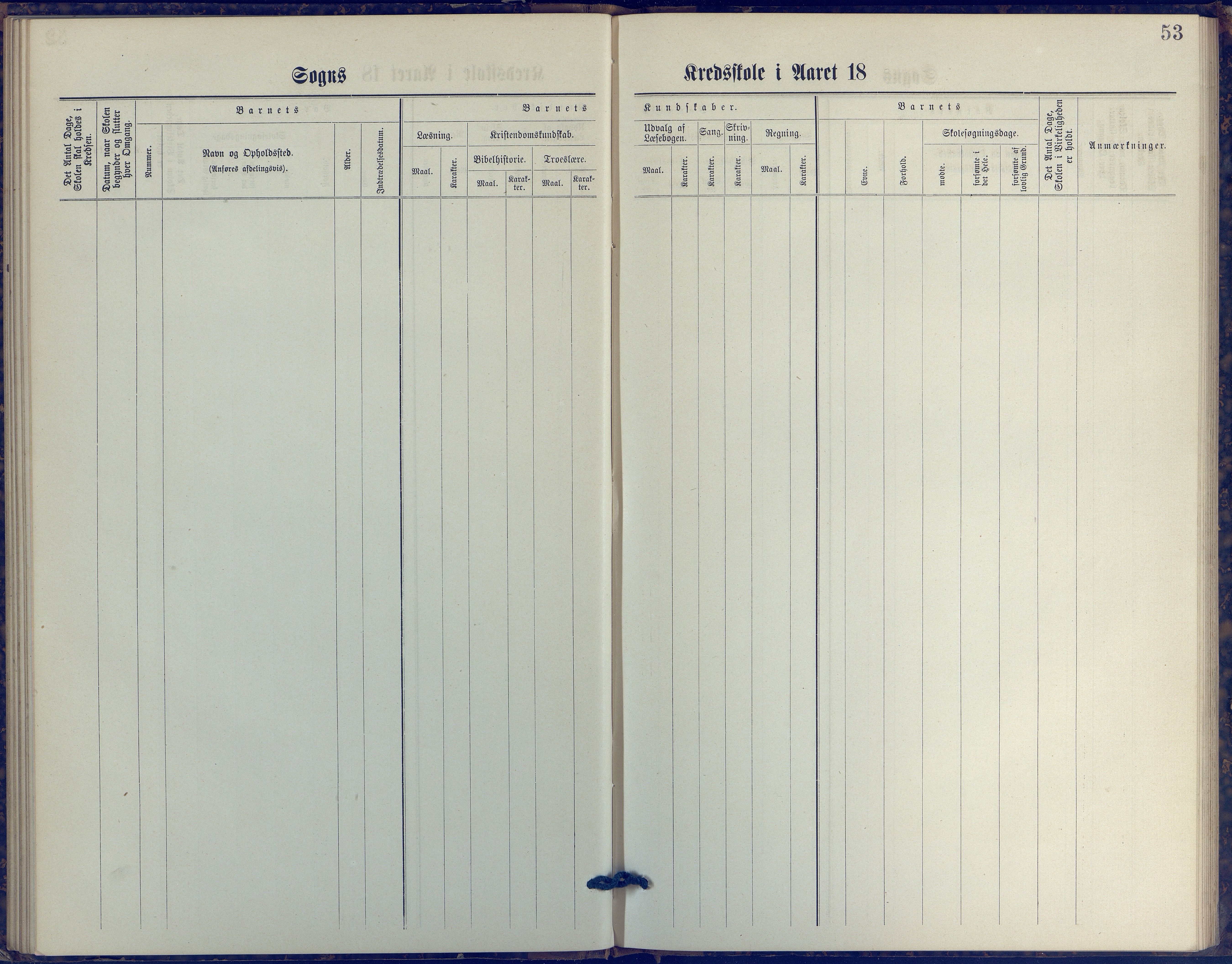 Hisøy kommune frem til 1991, AAKS/KA0922-PK/31/L0006: Skoleprotokoll, 1882-1892, s. 53