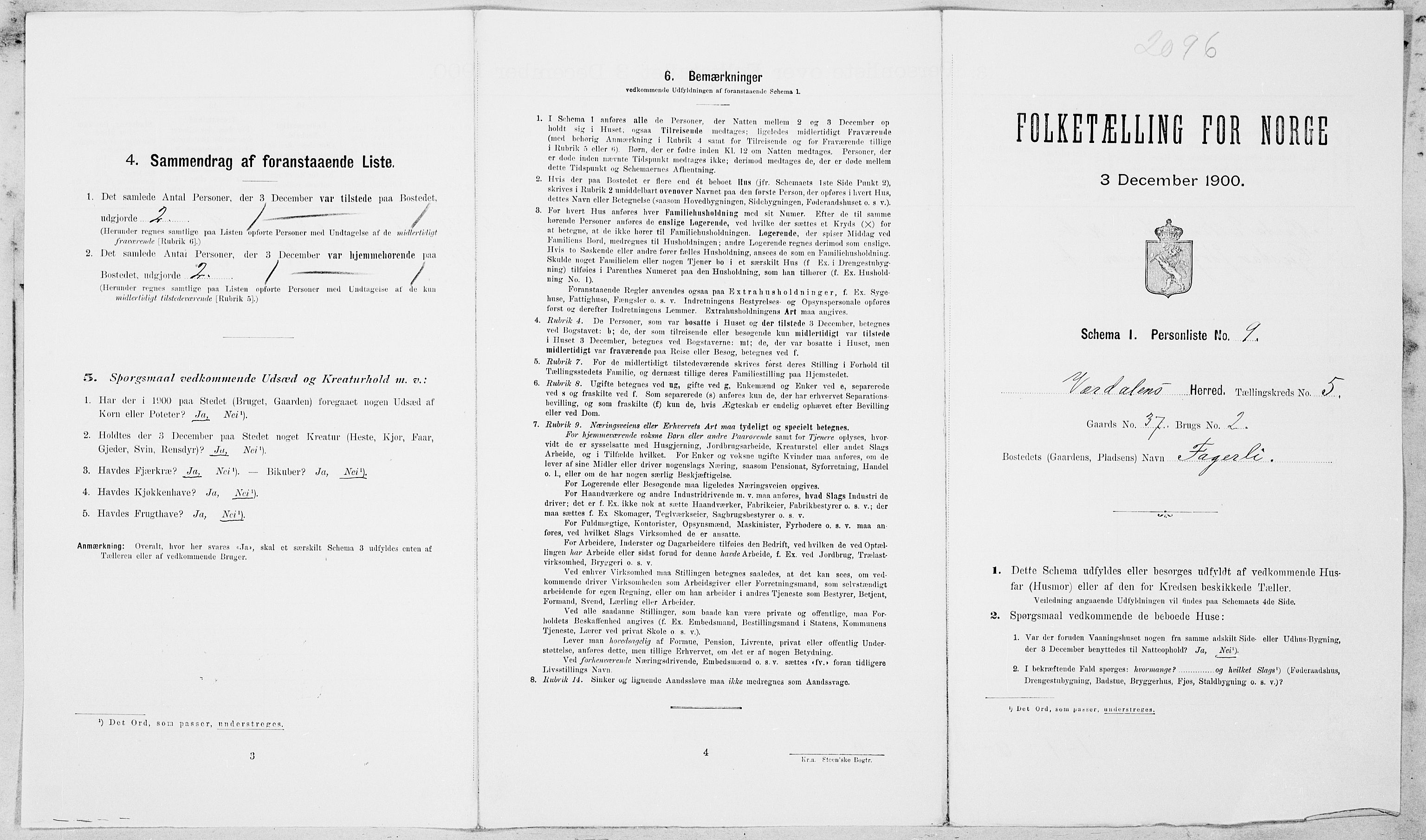 SAT, Folketelling 1900 for 1721 Verdal herred, 1900, s. 791