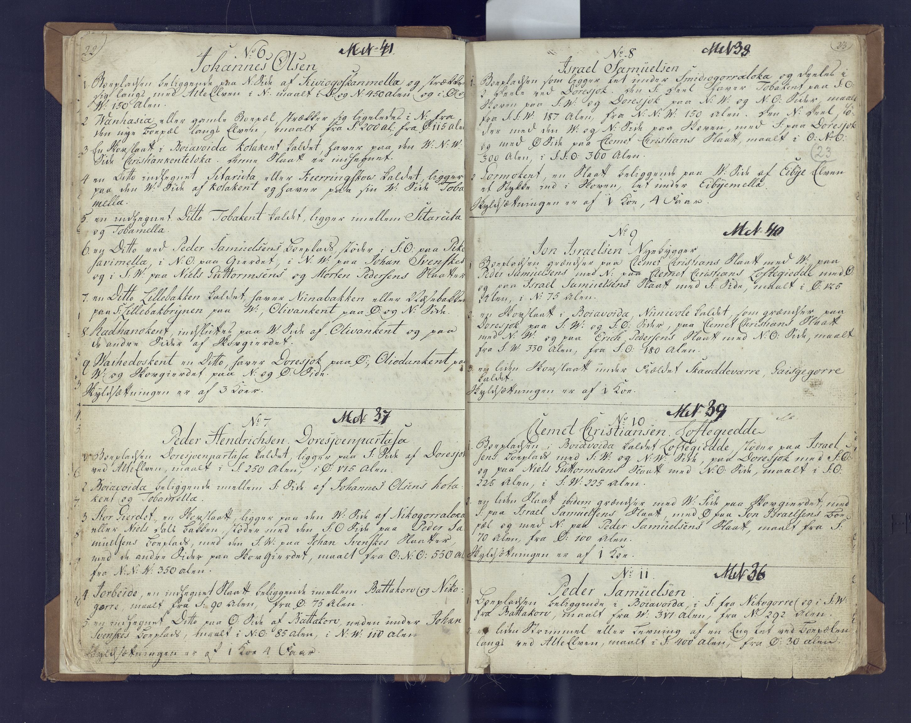 Fylkesmannen i Finnmark, AV/SATØ-S-1120/1Coa/L2882: Landmålerprotokoll (i nærmagasinet/skannet), 1776-1845, s. 15