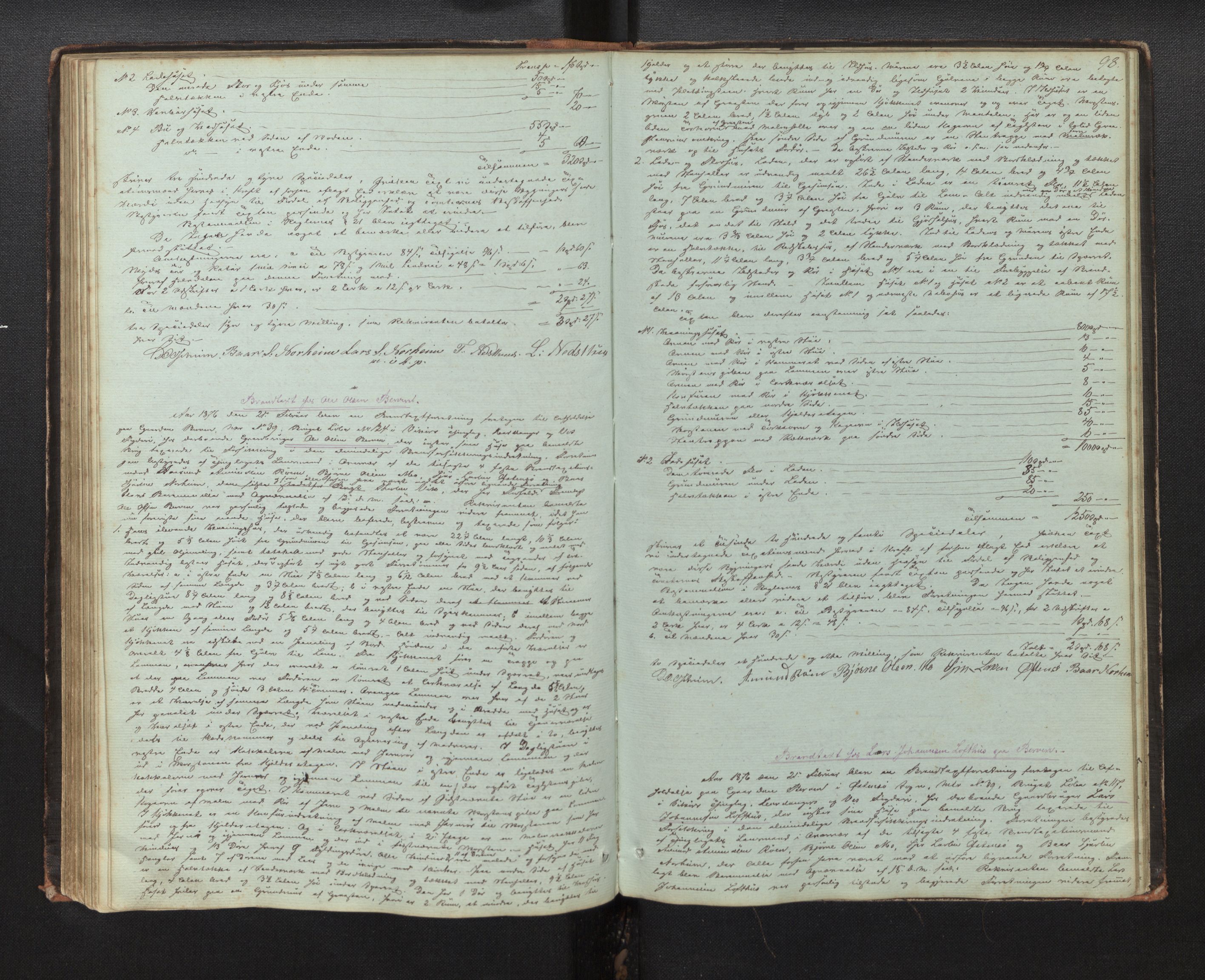 Lensmannen i Kvam, AV/SAB-A-33201/0012/L0001: Branntakstprotokoll, 1851-1881, s. 97b-98a