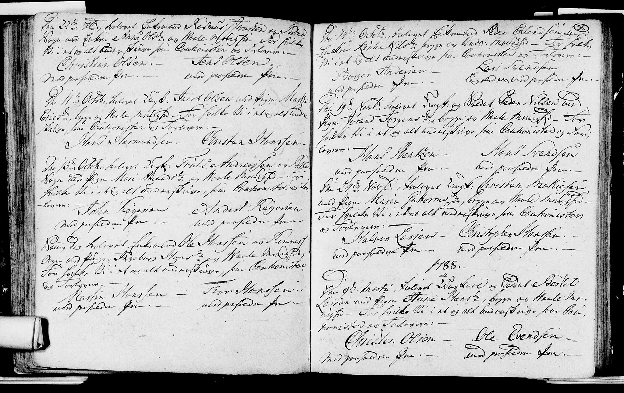 Våle kirkebøker, SAKO/A-334/H/Hb/L0002: Forlovererklæringer nr. 2, 1756-1799, s. 36