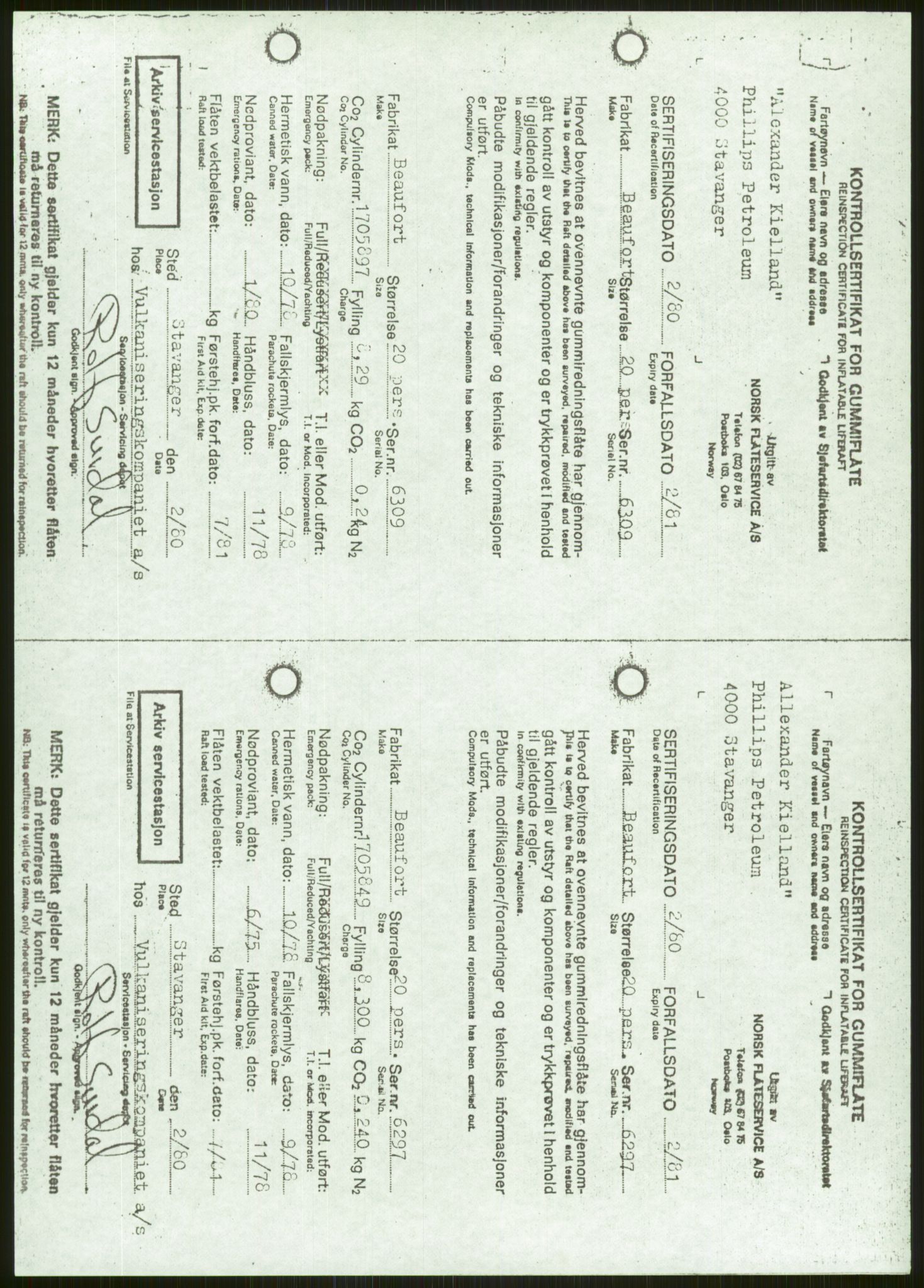 Justisdepartementet, Granskningskommisjonen ved Alexander Kielland-ulykken 27.3.1980, RA/S-1165/D/L0006: A Alexander L. Kielland (Doku.liste + A3-A6, A11-A13, A18-A20-A21, A23, A31 av 31)/Dykkerjournaler, 1980-1981, s. 273