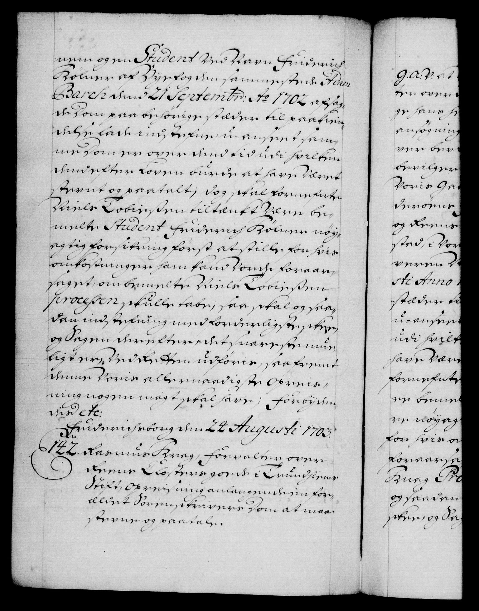 Danske Kanselli 1572-1799, RA/EA-3023/F/Fc/Fca/Fcaa/L0018: Norske registre, 1699-1703, s. 535b