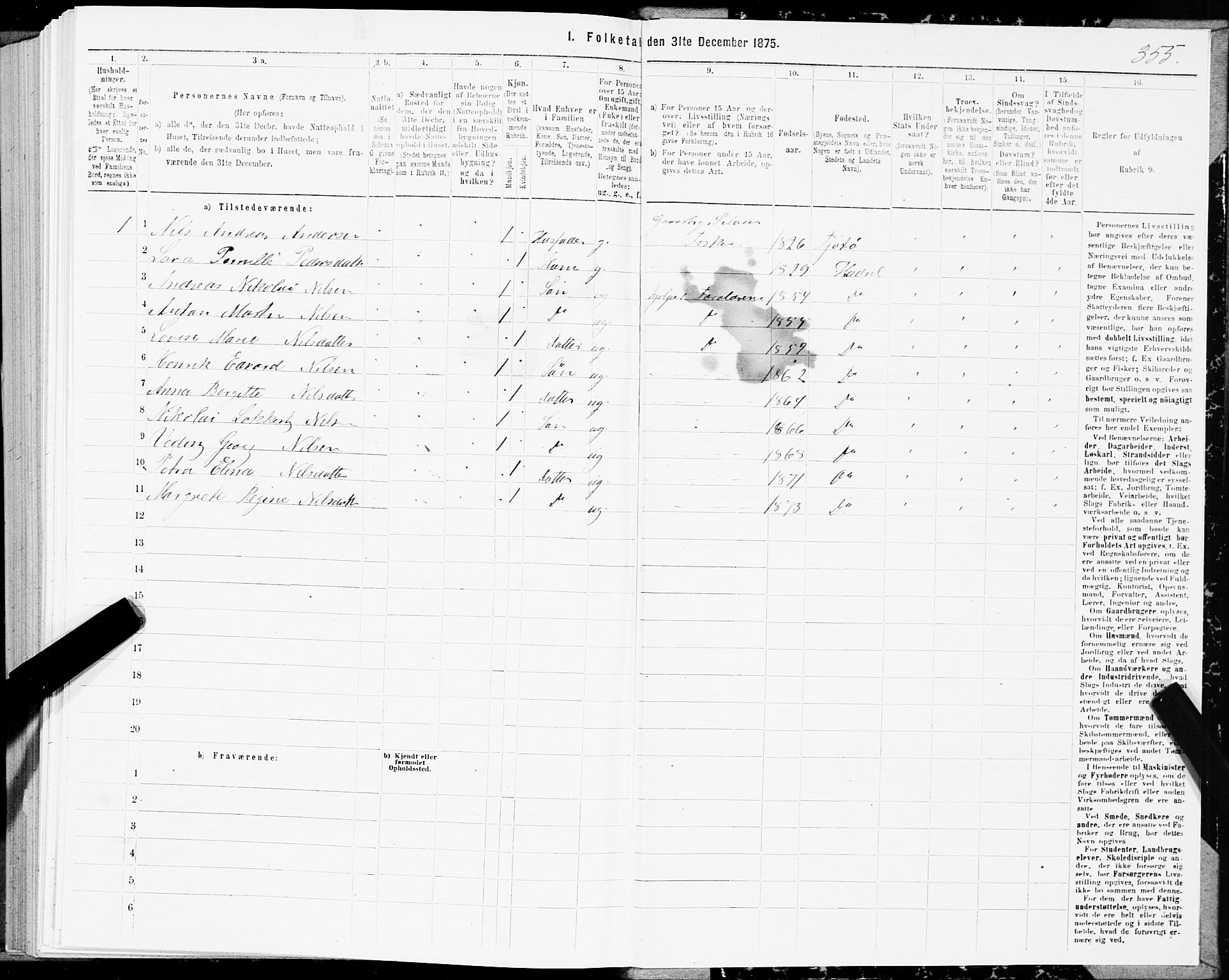 SAT, Folketelling 1875 for 1866P Hadsel prestegjeld, 1875, s. 1355