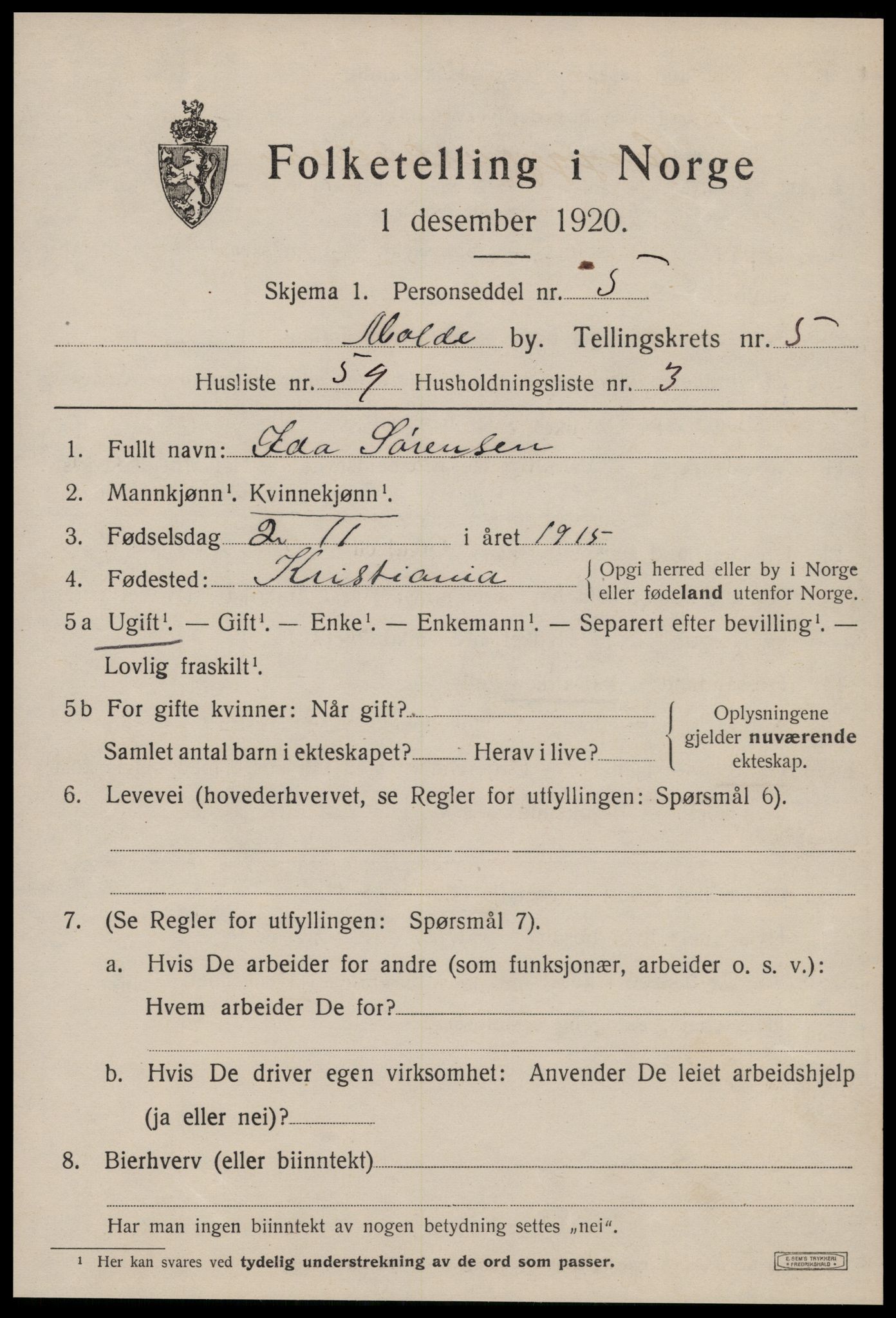 SAT, Folketelling 1920 for 1502 Molde kjøpstad, 1920, s. 7747