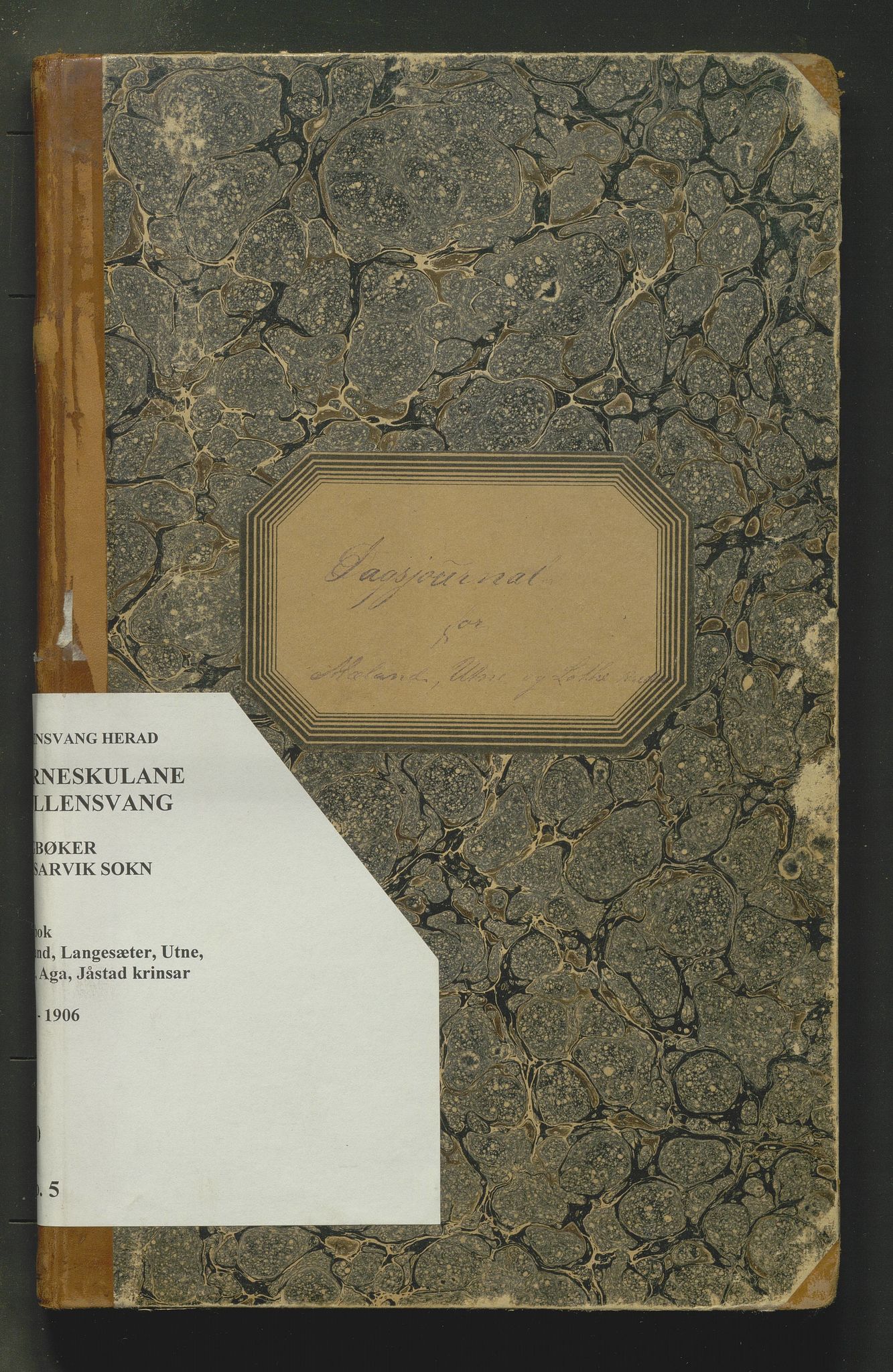 Ullensvang herad. Barneskulane , IKAH/1231b-231/G/Ga/Gab/L0005: Dagbok for lærerinna i Meland, Langesæter, Utne, Aga, Jåstad og Lote krinsar , 1891-1906