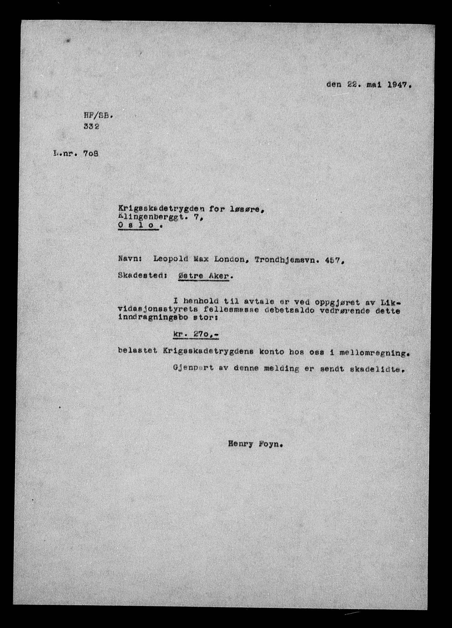 Justisdepartementet, Tilbakeføringskontoret for inndratte formuer, AV/RA-S-1564/H/Hc/Hcc/L0960: --, 1945-1947, s. 358