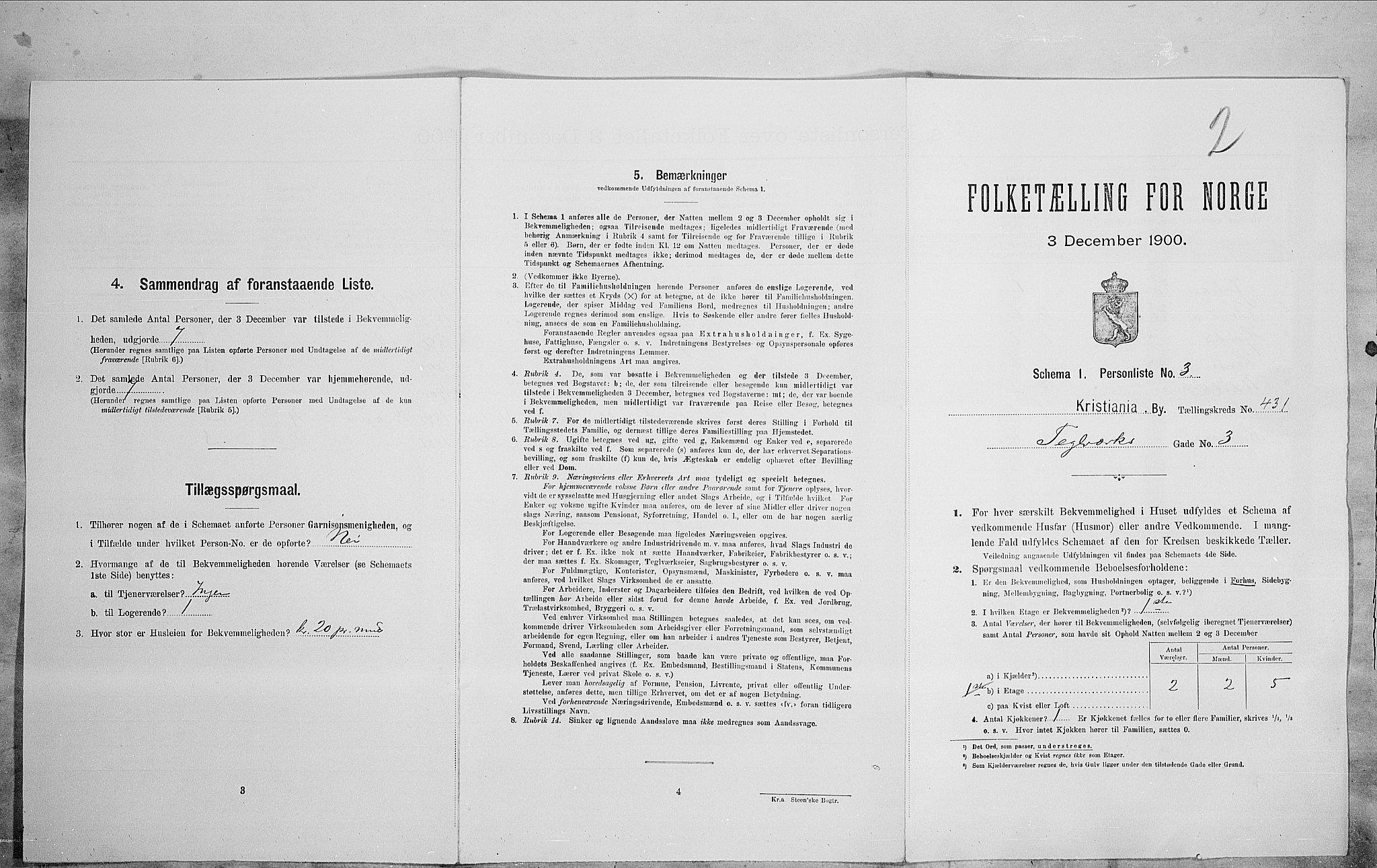 SAO, Folketelling 1900 for 0301 Kristiania kjøpstad, 1900, s. 96066