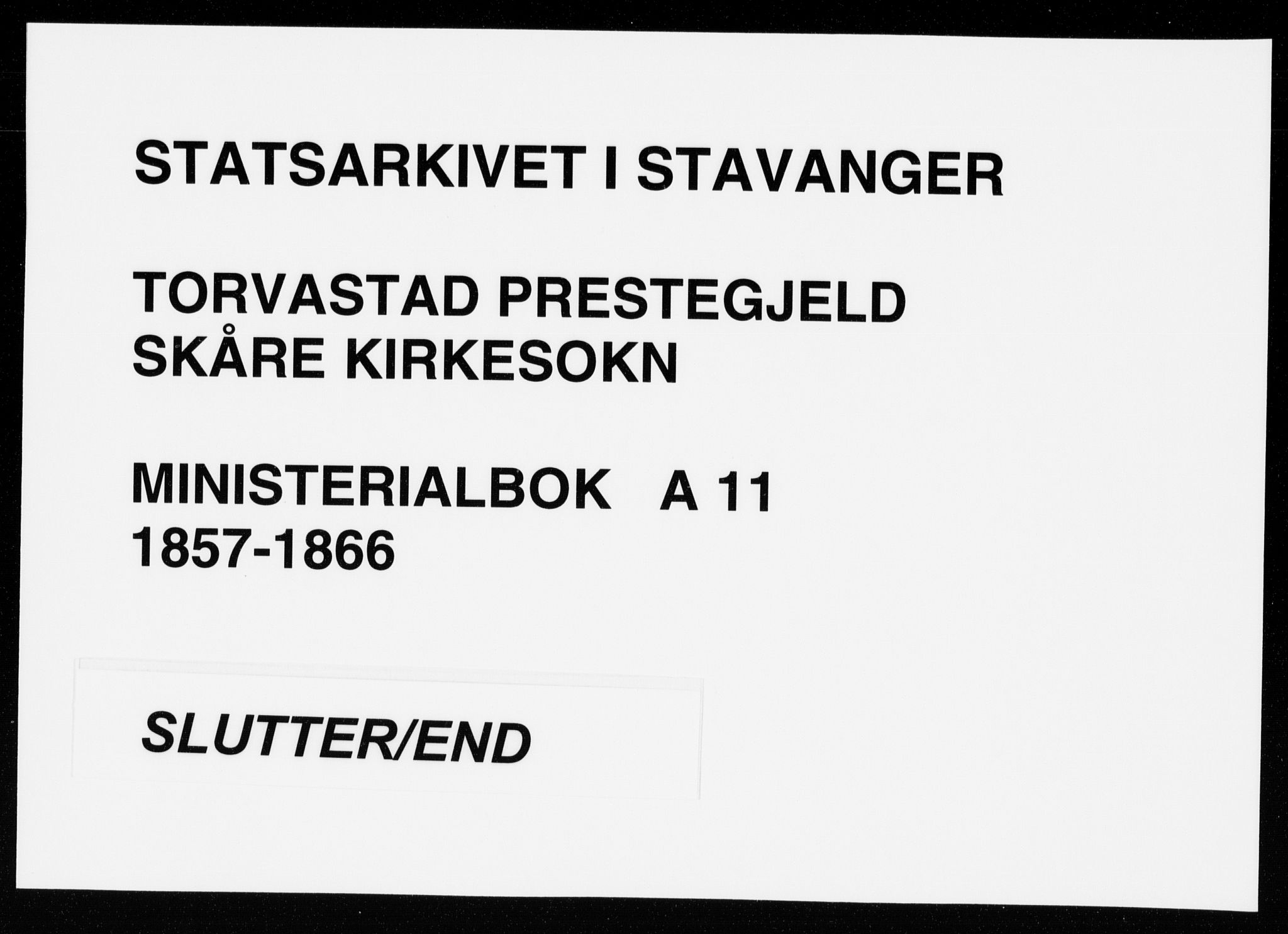 Torvastad sokneprestkontor, AV/SAST-A -101857/H/Ha/Haa/L0011: Ministerialbok nr. A 11, 1857-1866