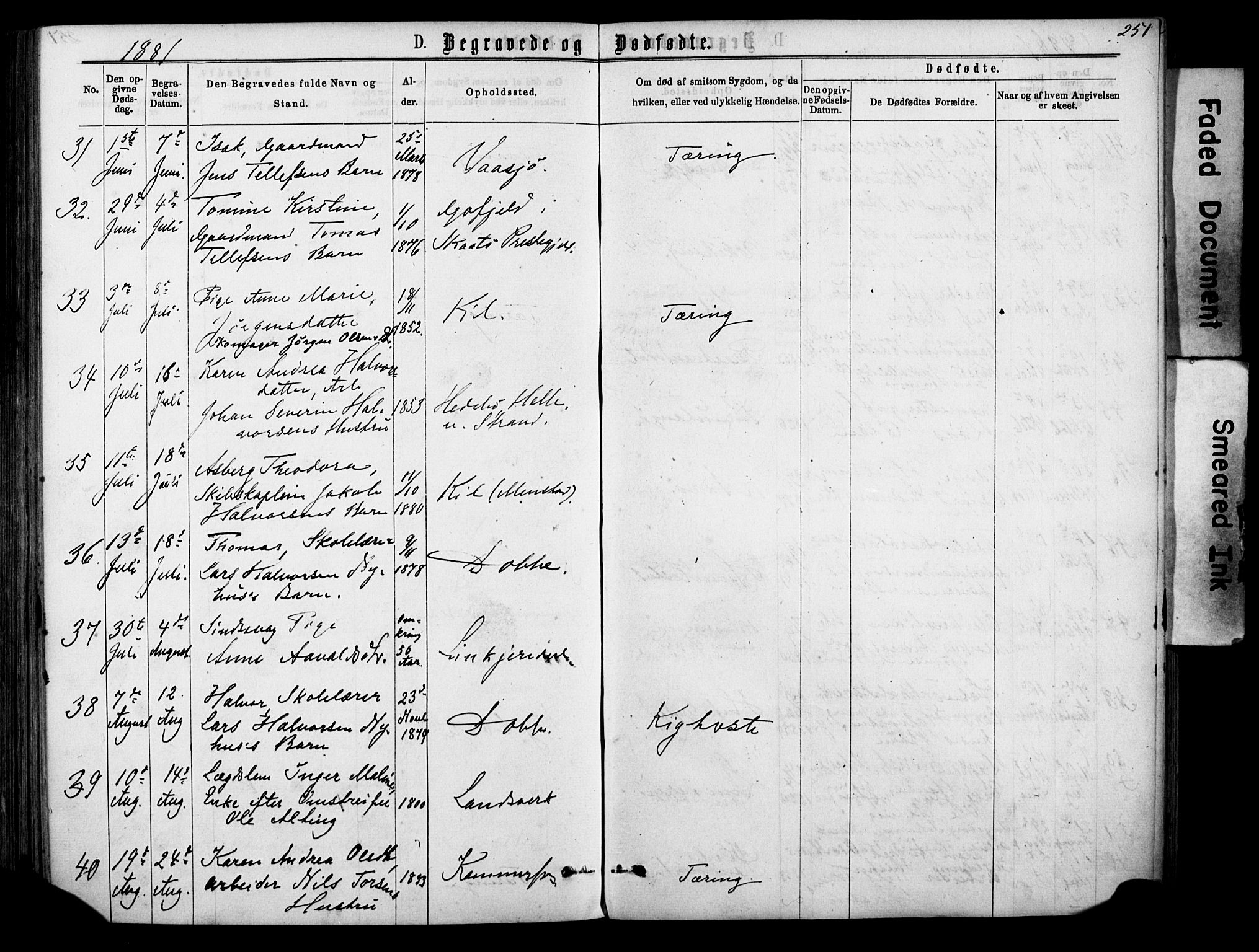Sannidal kirkebøker, AV/SAKO-A-296/F/Fa/L0014: Ministerialbok nr. 14, 1874-1883, s. 251